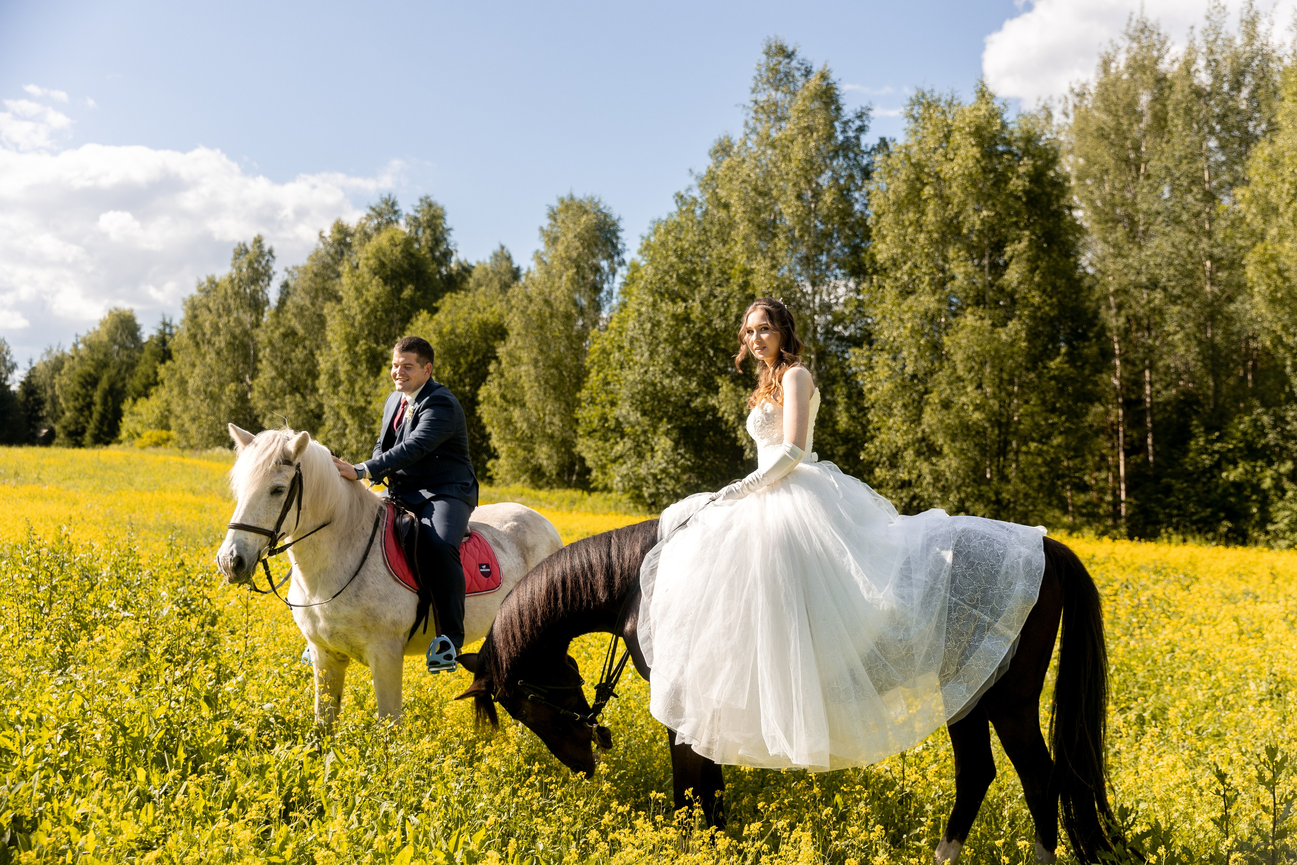 Свадьба и лошади. Свадебный и семейный фотограф Москва и Московская область