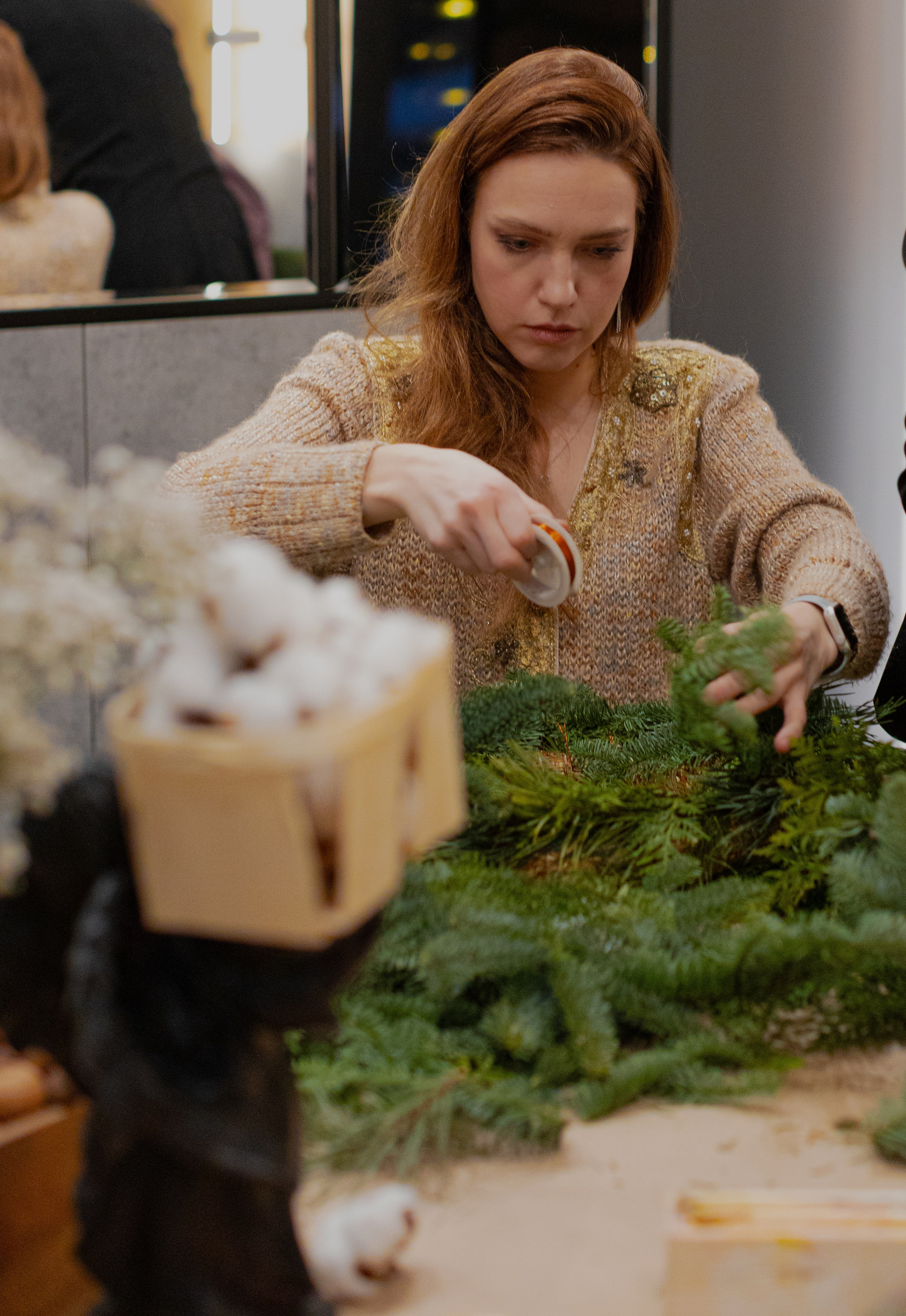 Мк Новогодний Венок. Анастасия Ракчеева Художник