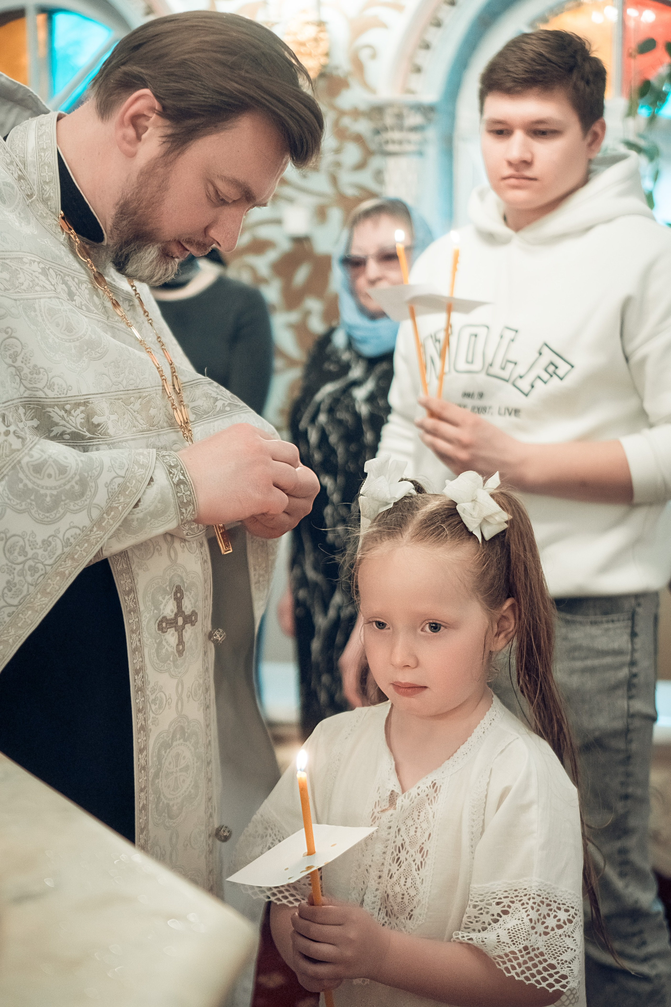 Таинство Крещения Артема, Ангелины и Адрианы