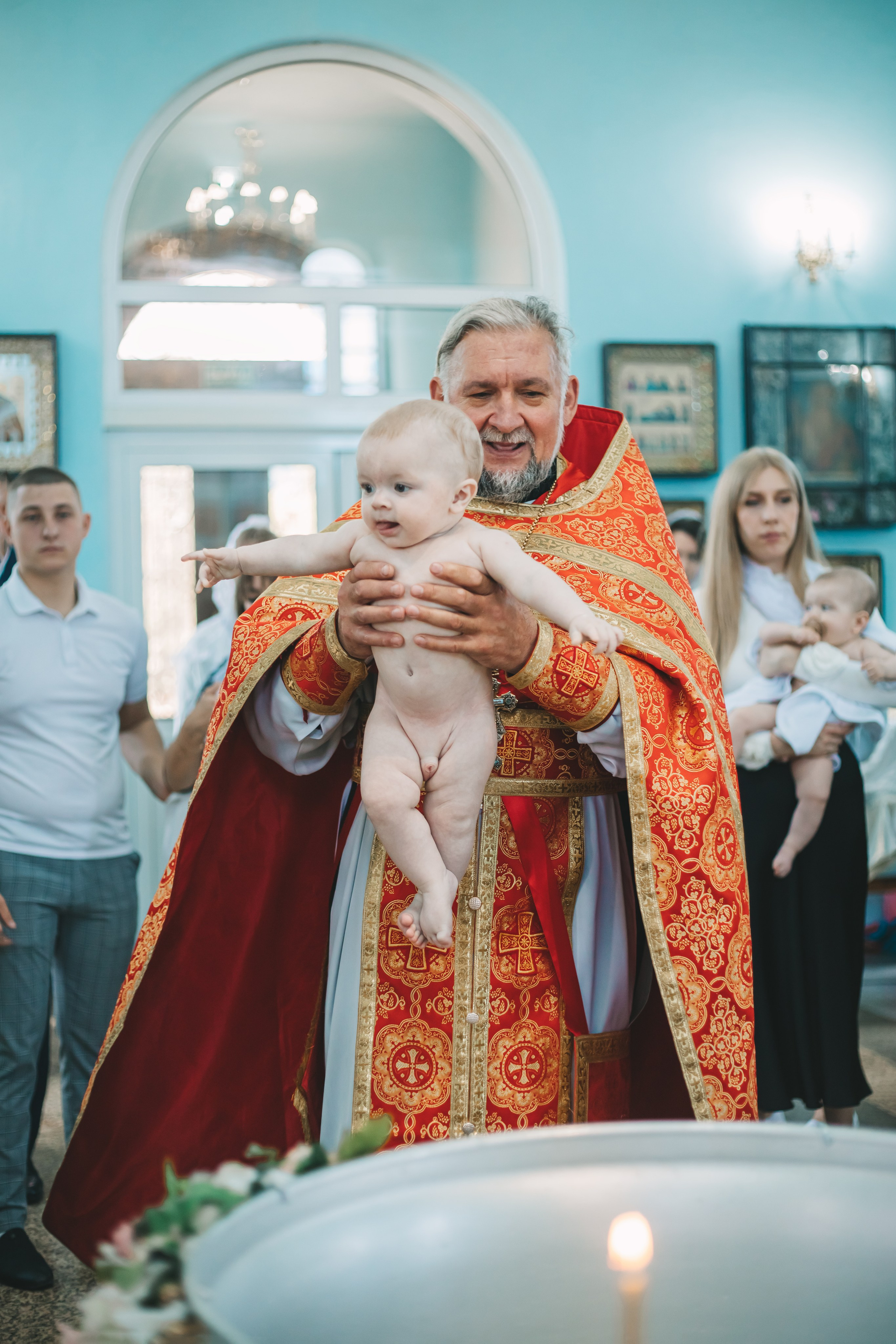 Съемка таинства крещения в Тихорецке. Свадебный и семейный фотограф в Краснодарском крае Мария Данилкина