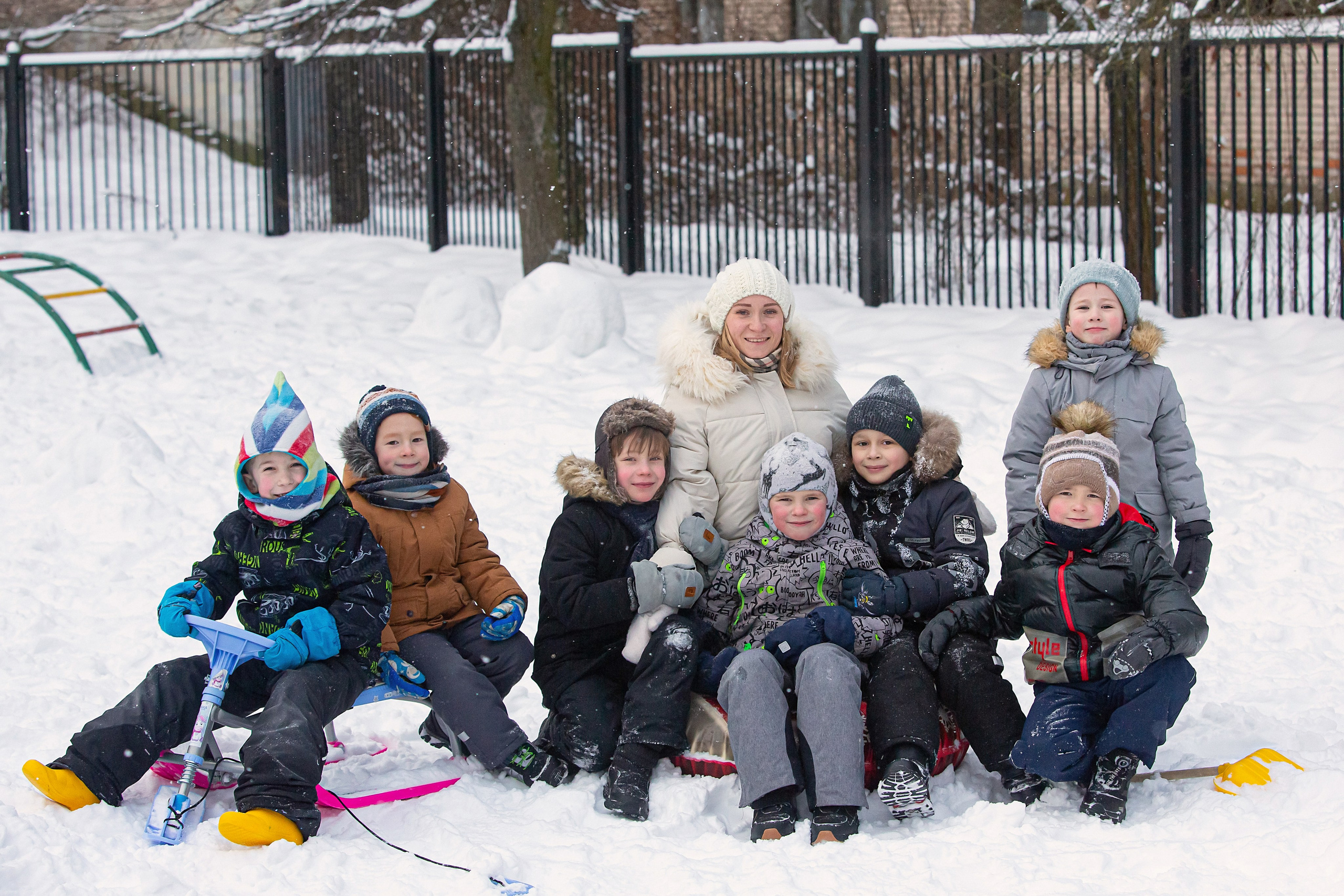 Зима в детском саду. Свадебный, семейный, детский фотограф в Санкт-Петербурге