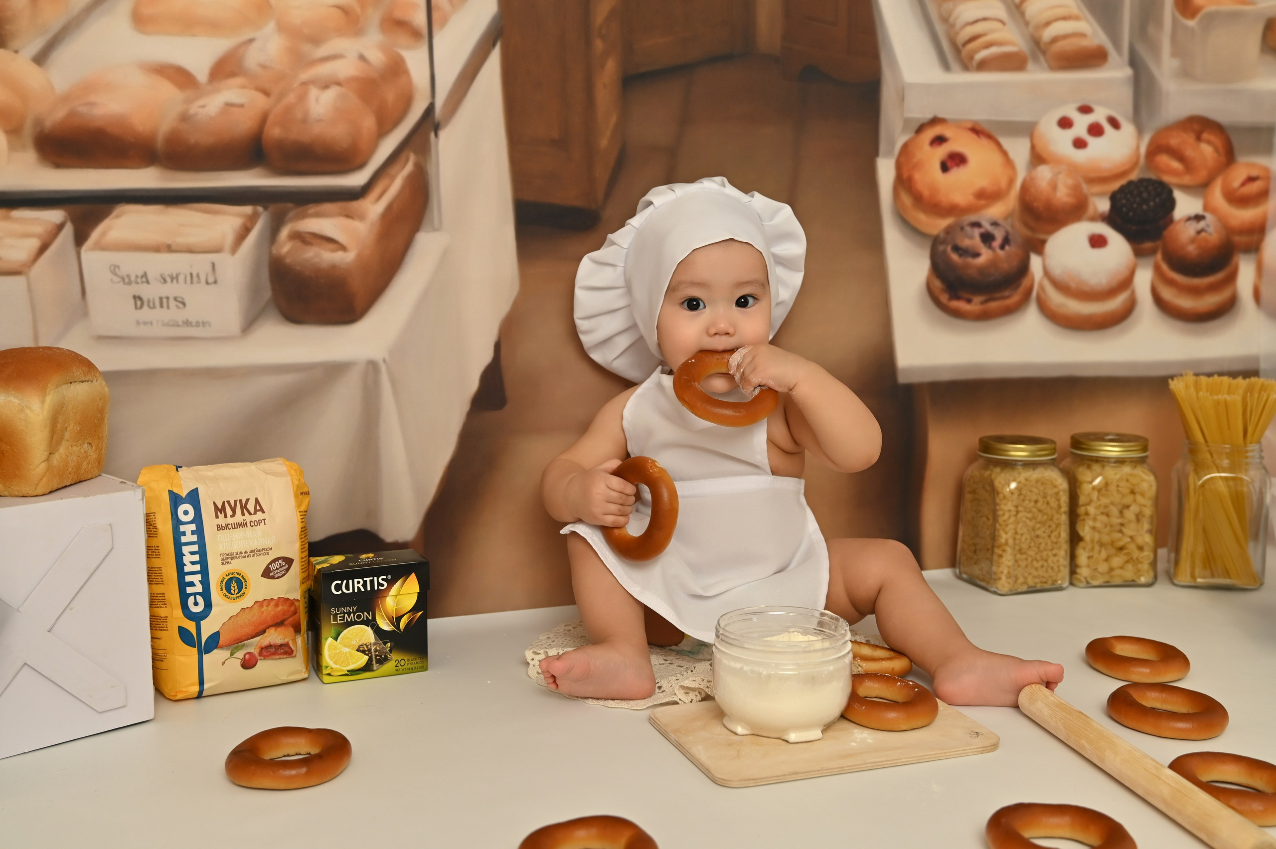 Фотосессия Годик Томирис. Фотограф Новорожденных и семейный Элла Огай г. Сатпаев