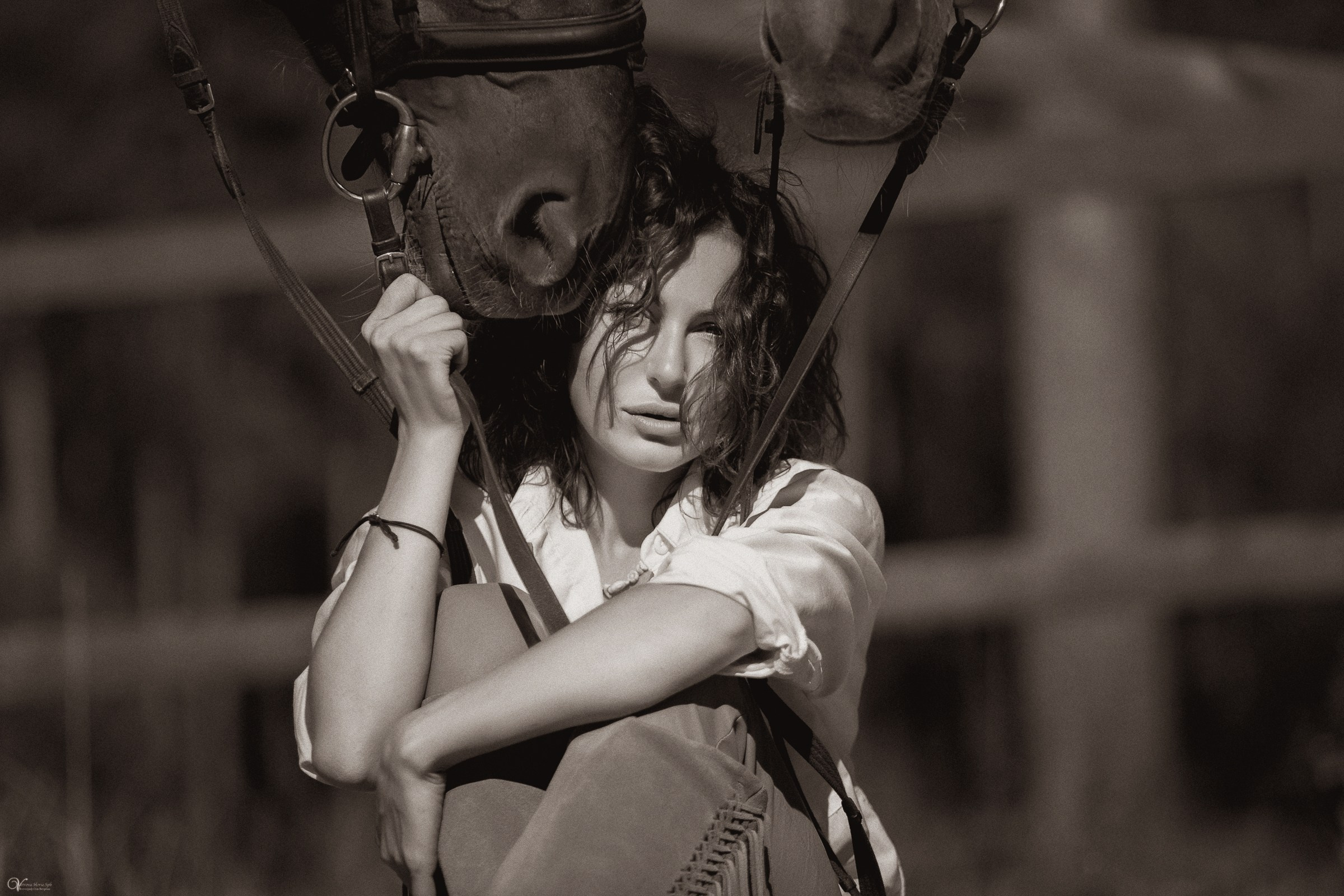 Фотосессии с лошадьми летом. Фотограф женский и мужской портрет Санкт-Петербург