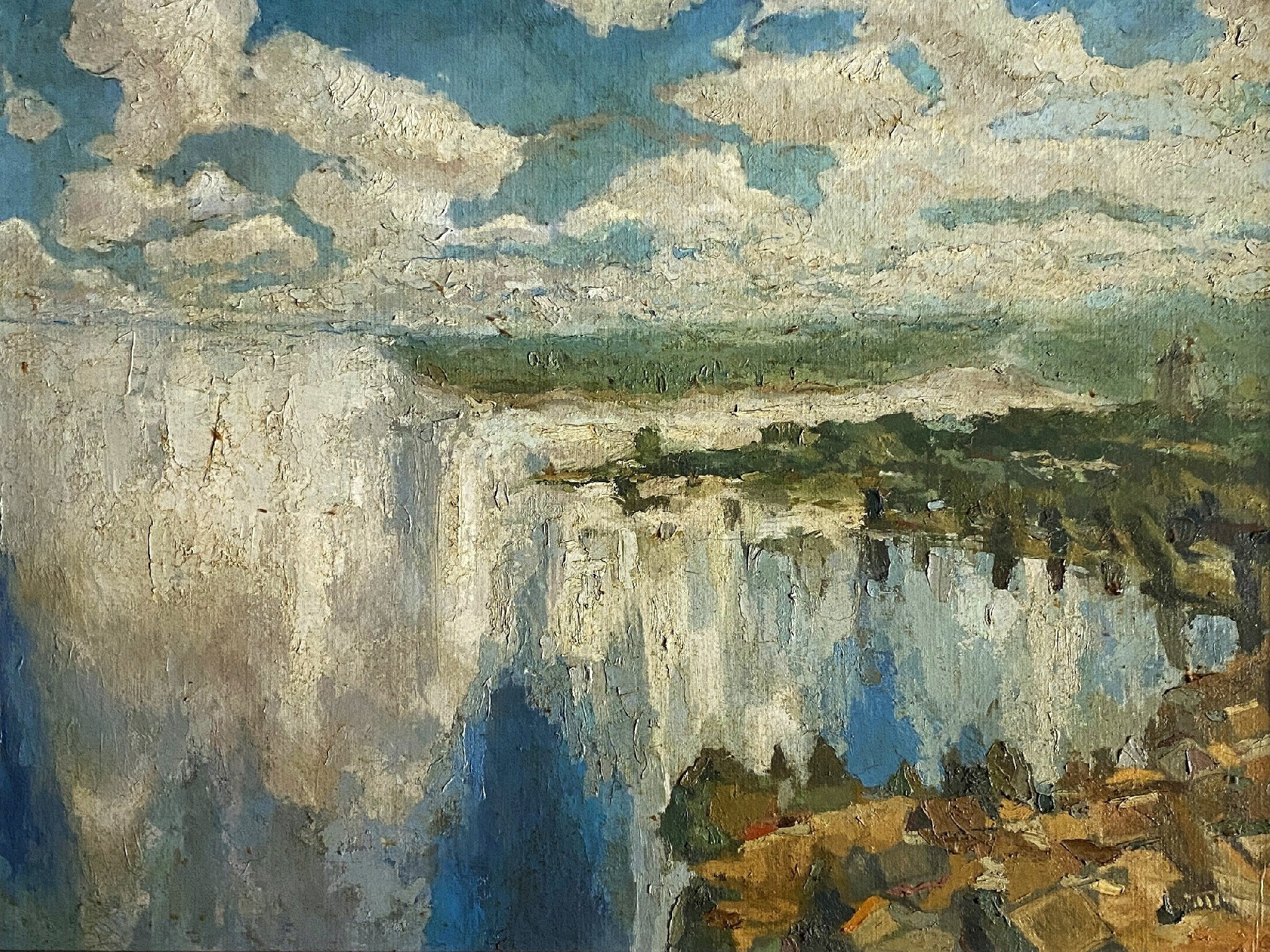 "По мотивам" 60Х80 см. Холст/масло, 2011, Импрессионизм, Масло, Холст, Небо, Вода, Живопись, Пейзаж 