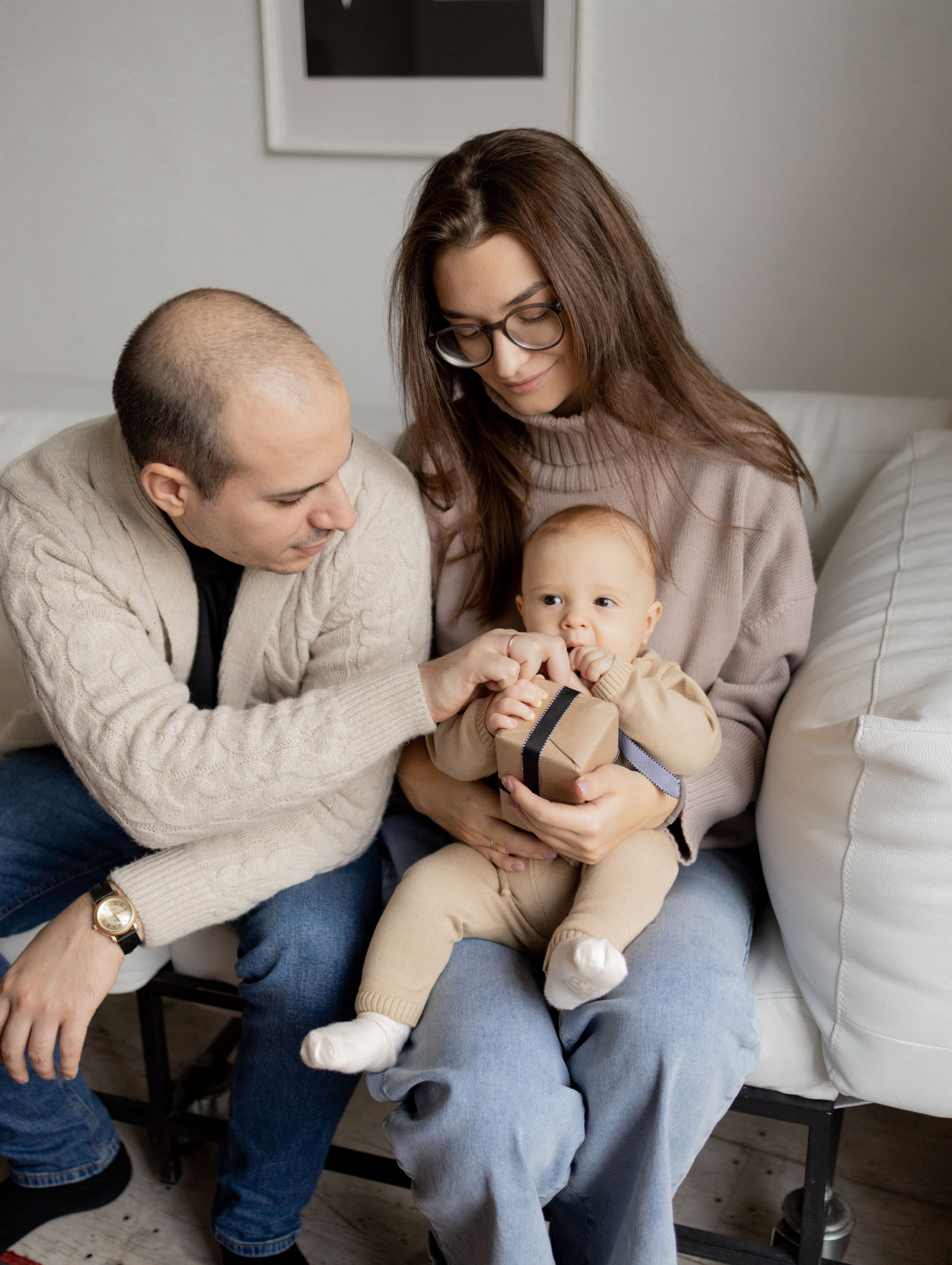 Новый год Давид, Лена, Леван. Фотограф Дарья Соколовская