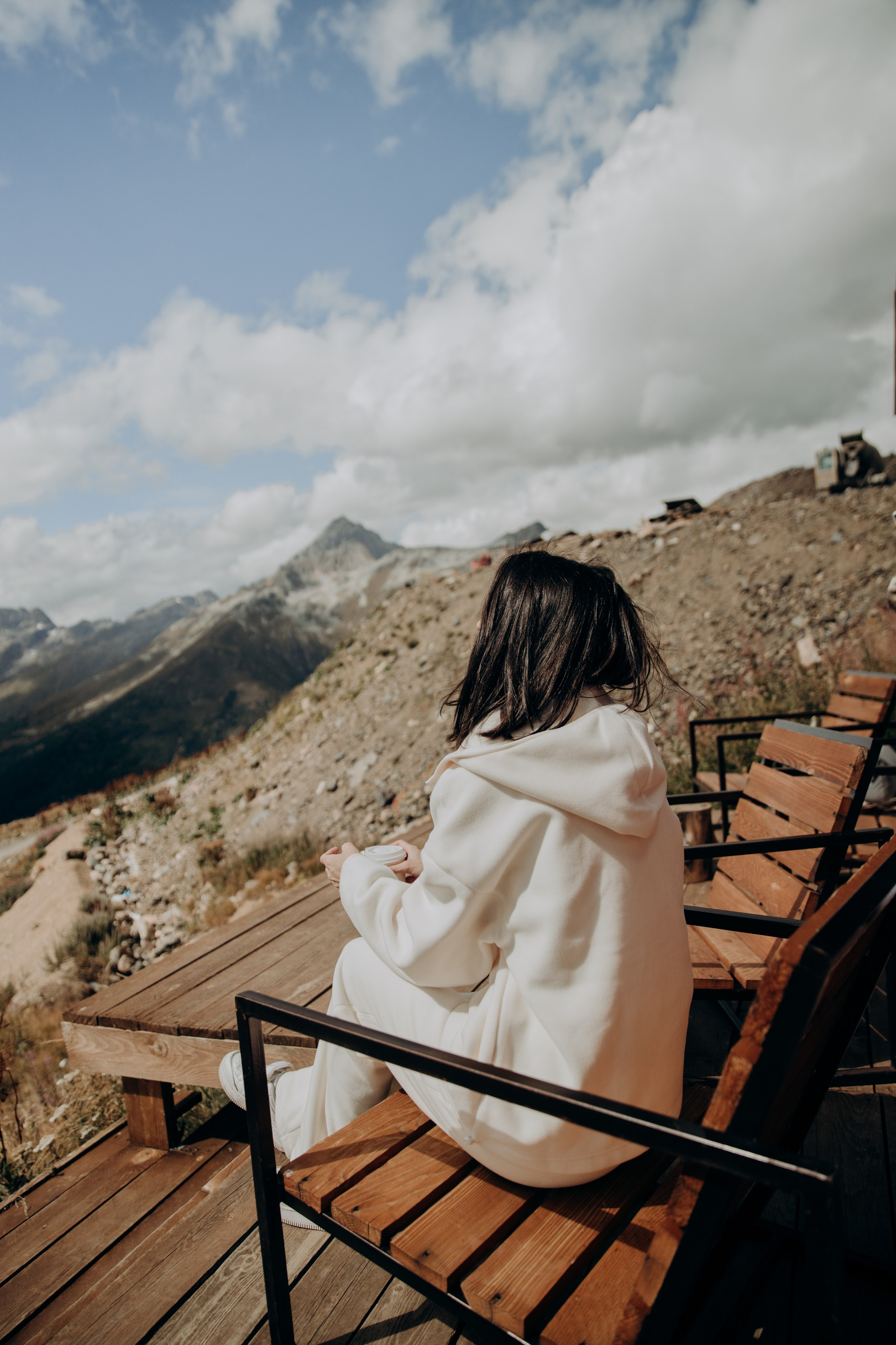 Юля с семьей, Домбай. Портфолио