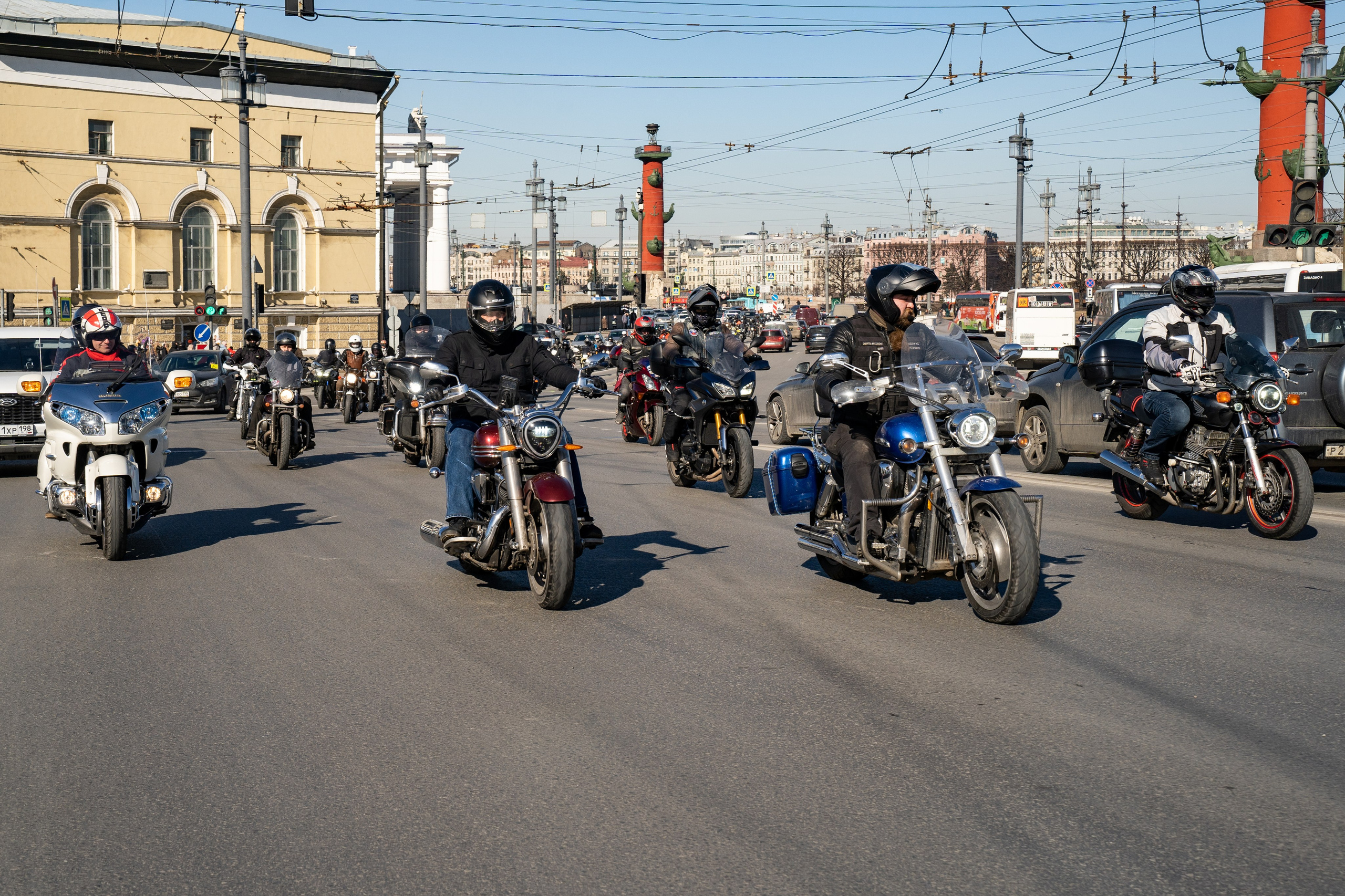Весенний прохват мотоклуба Normans Riders MC. Концертный и репортажный фотограф в Санкт-Петербурге Слава Пахомов