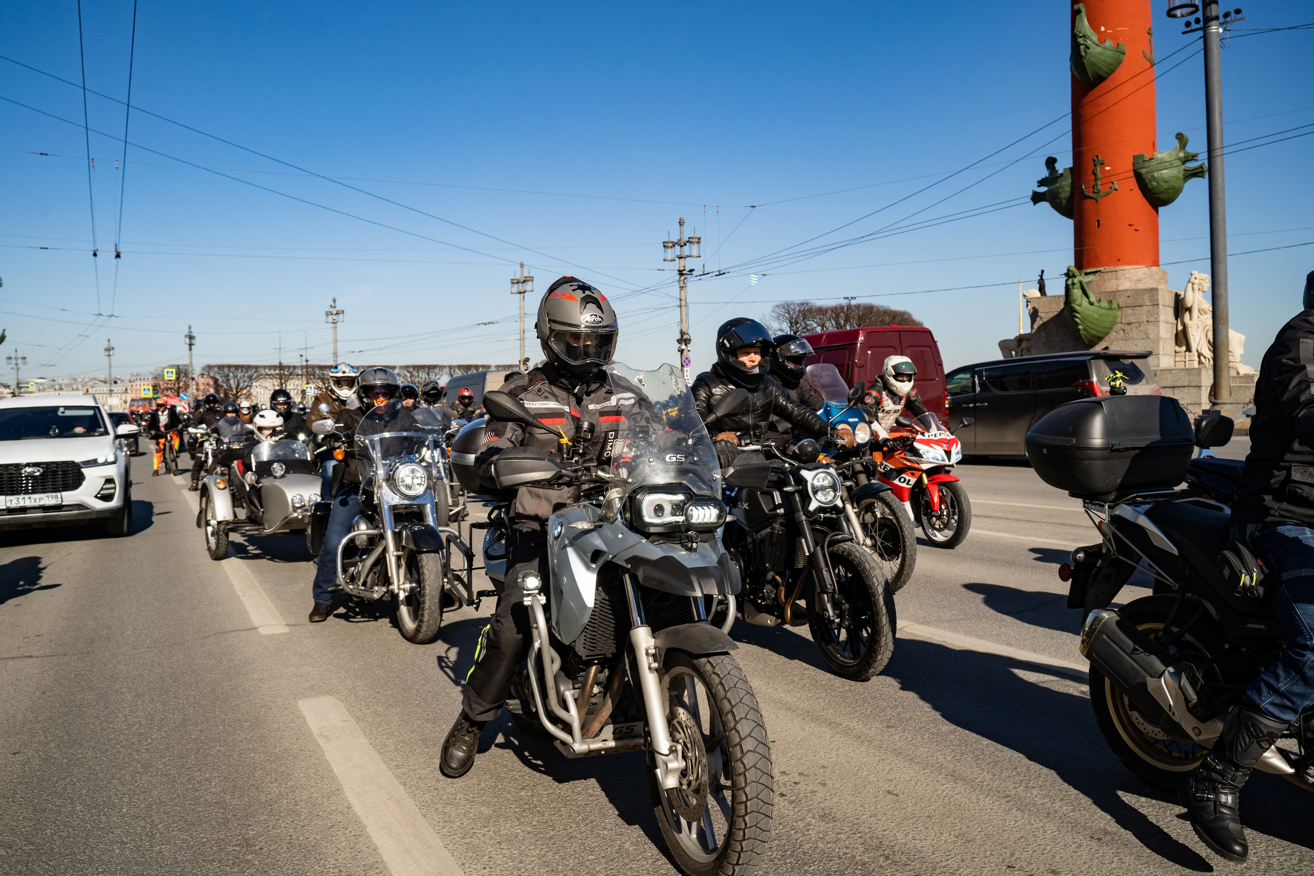 Весенний прохват мотоклуба Normans Riders MC. Концертный и репортажный фотограф в Санкт-Петербурге Слава Пахомов