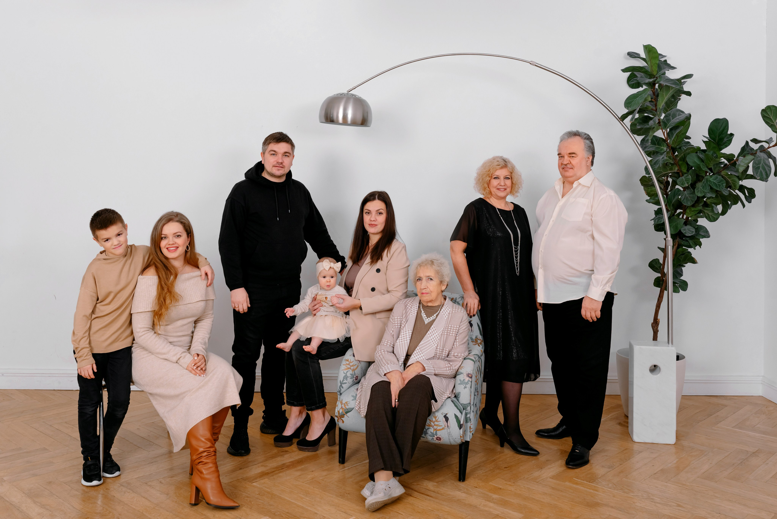 Фотосессия большой семьи. Фотограф Юлия Кондратьева