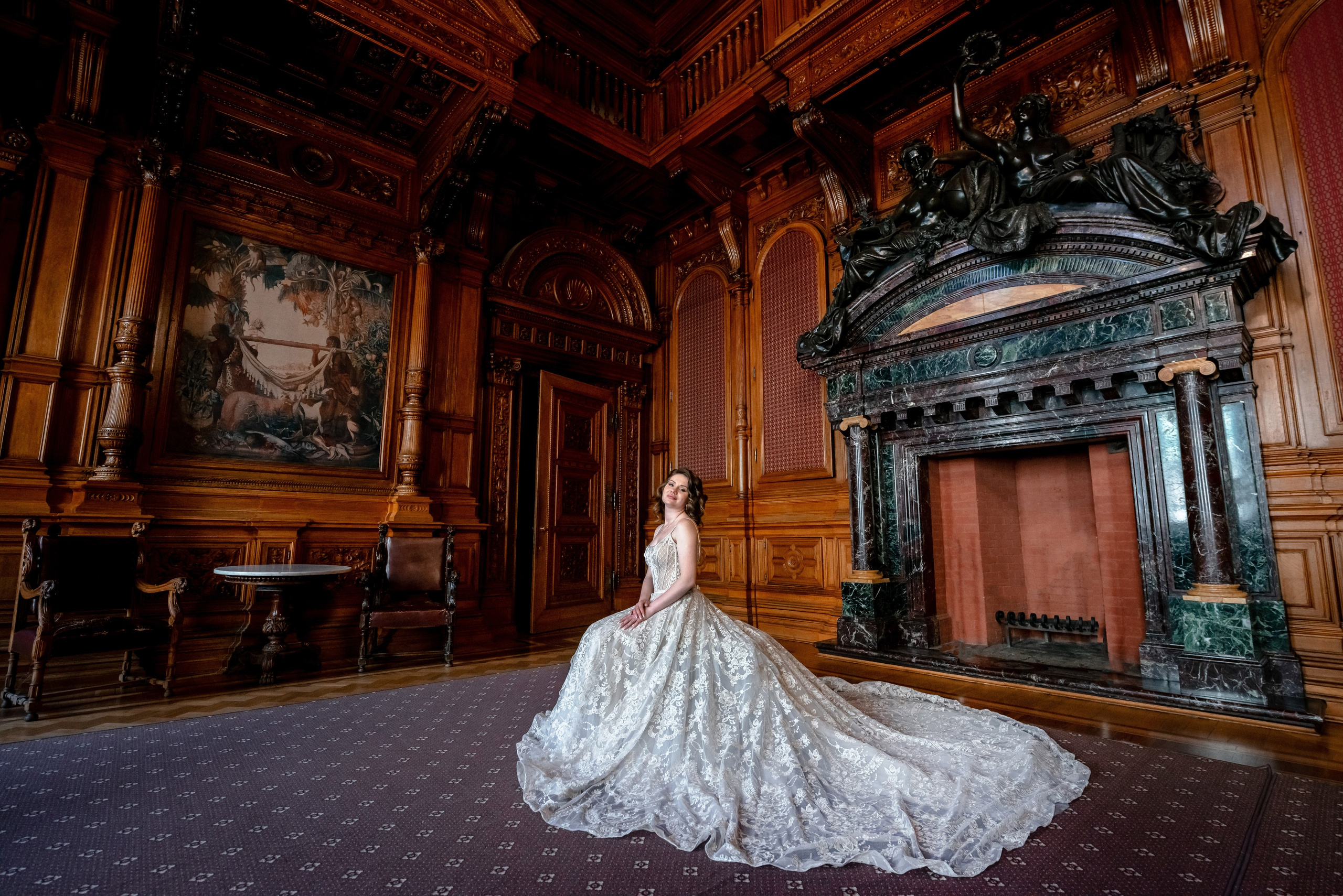 Елена и Дмитрий (свадебная фотосессия в Доме Архитектора — особняке Половцова). Портретный, семейный и свадебный фотограф в Санкт-Петербурге и в Пушкине Ширяев Денис