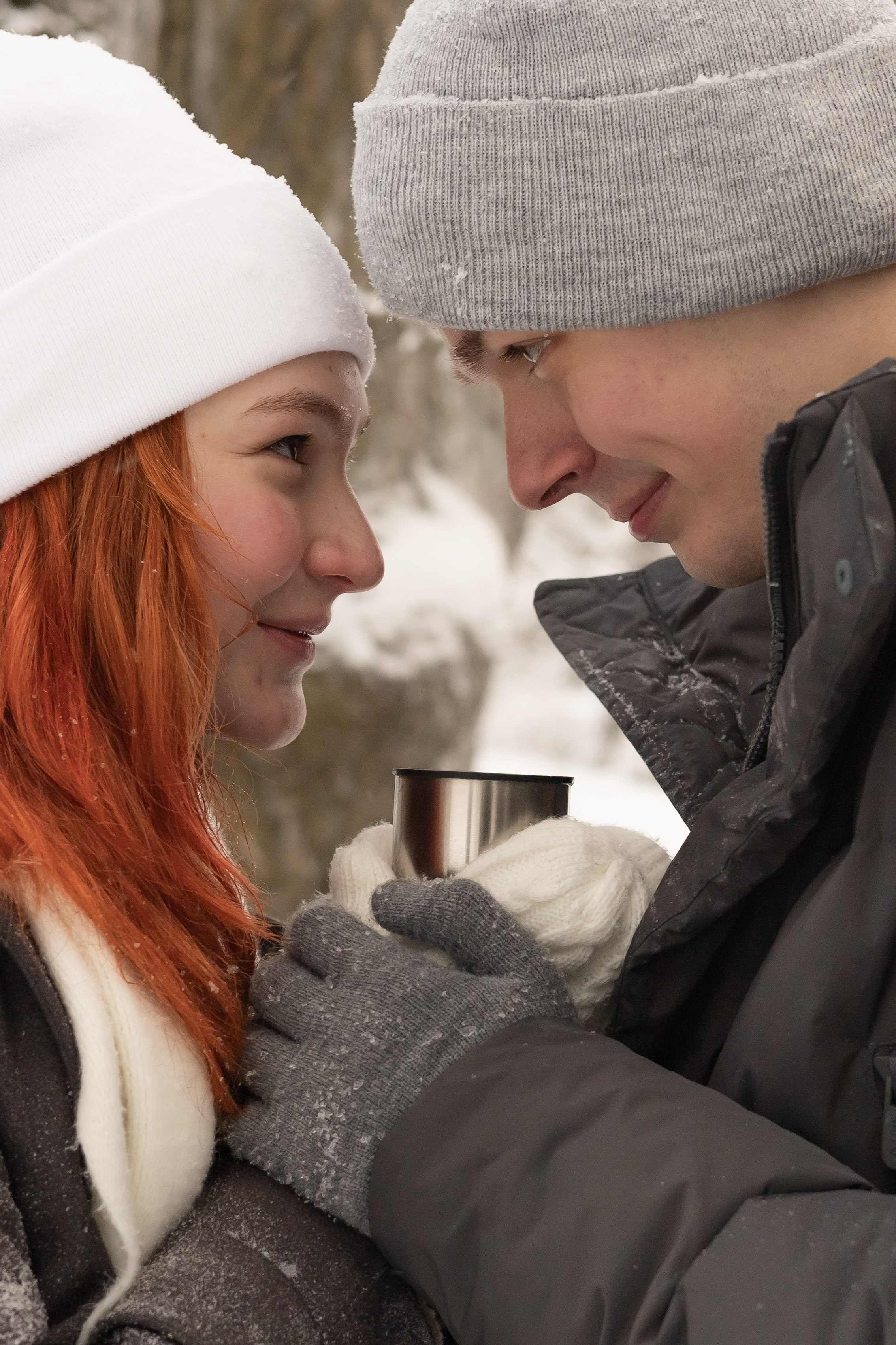 Николь и Егор. Зимняя фотосессия в Шуваловском парке. Портретный фотограф Панферова Регина г. Санкт-Петербург, г. Казань