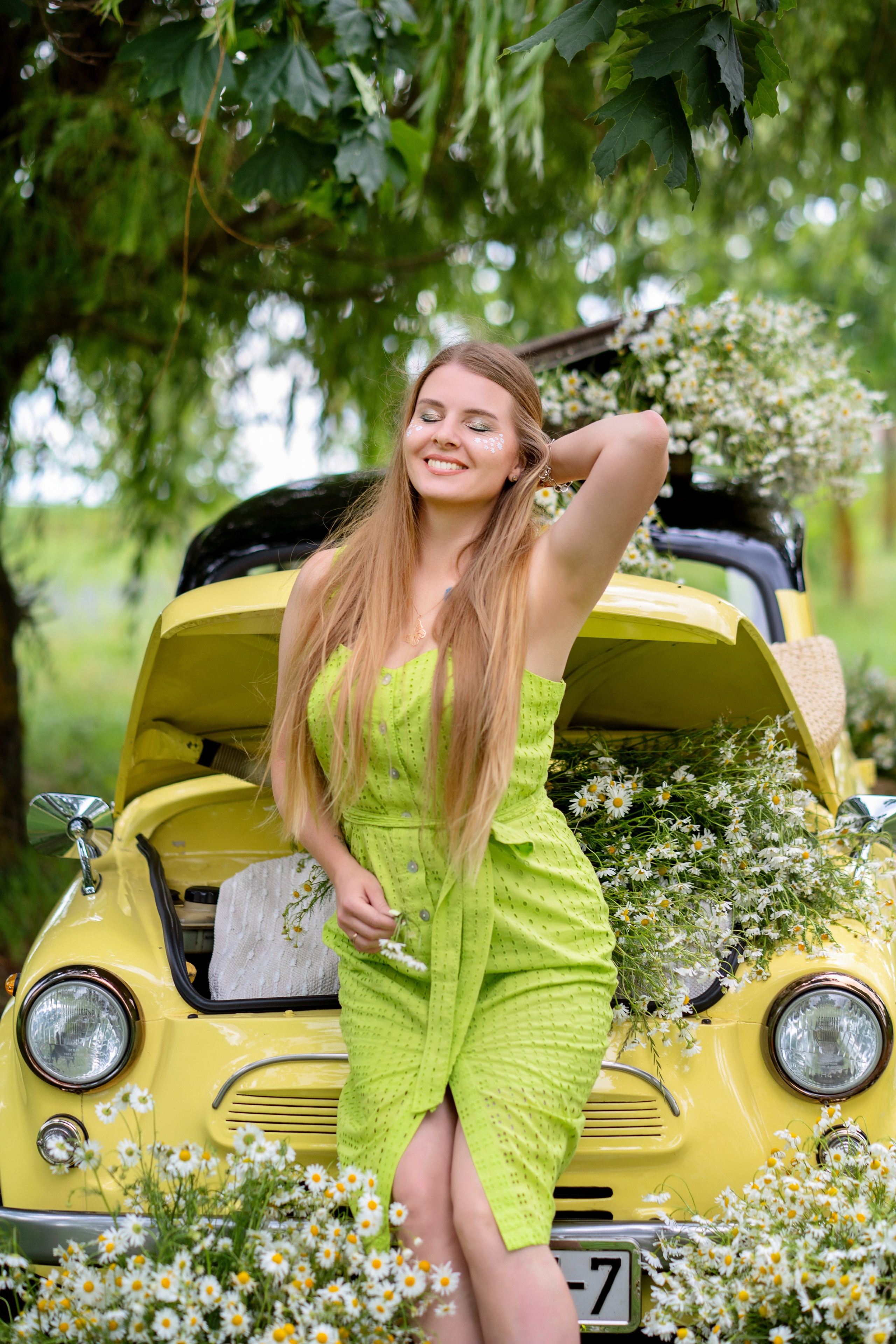 Фотодень Машина с ромашками. Семейный и свадебный фотограф Минск, Беларусь Анна Орловская
