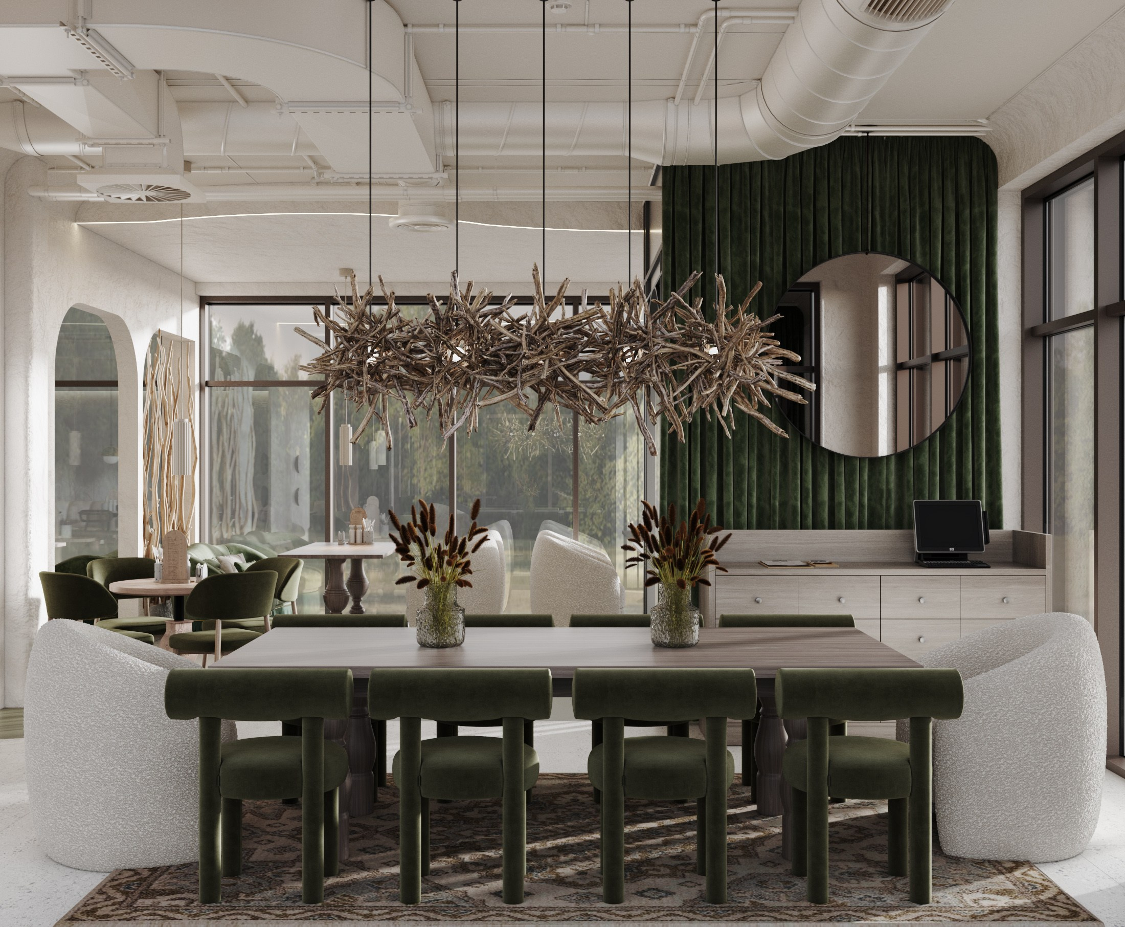 Проект Кафе #1. Интерьерная 3D Визуализация