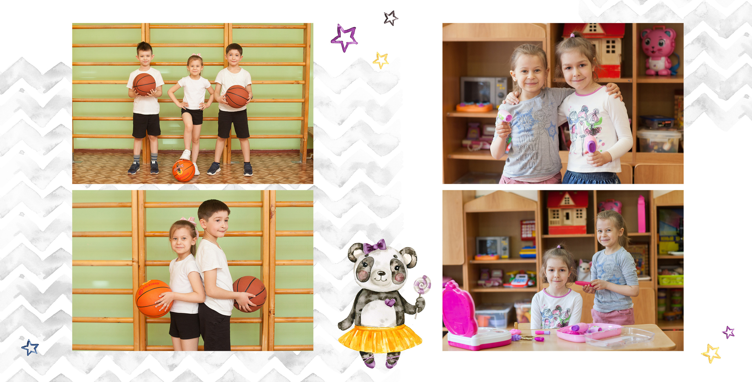 Альбом для детского сада Панда. Выпускные альбомы Москва. Фотограф Шукурова Кристина