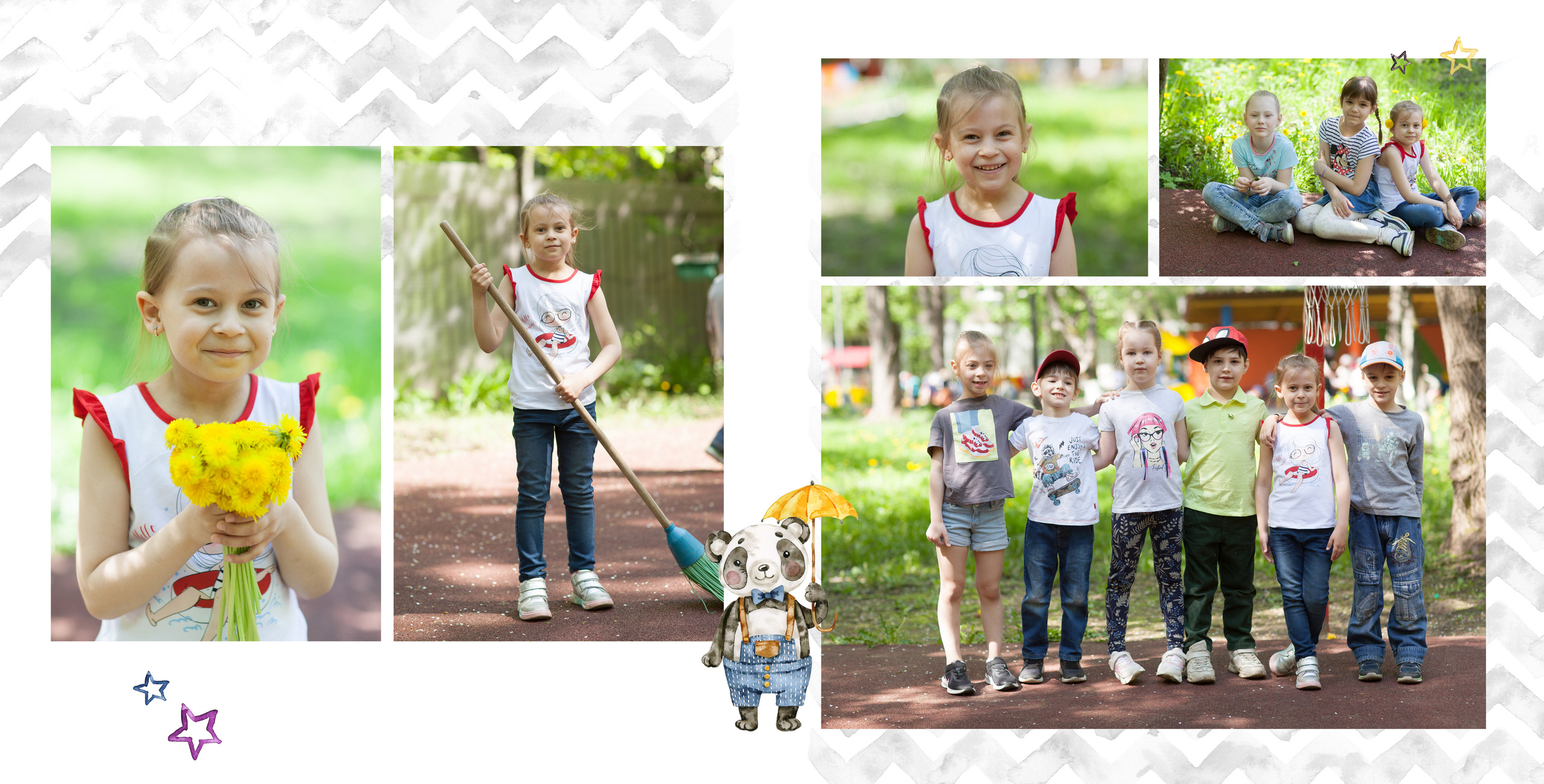 Альбом для детского сада Панда. Выпускные альбомы Москва. Фотограф Шукурова Кристина