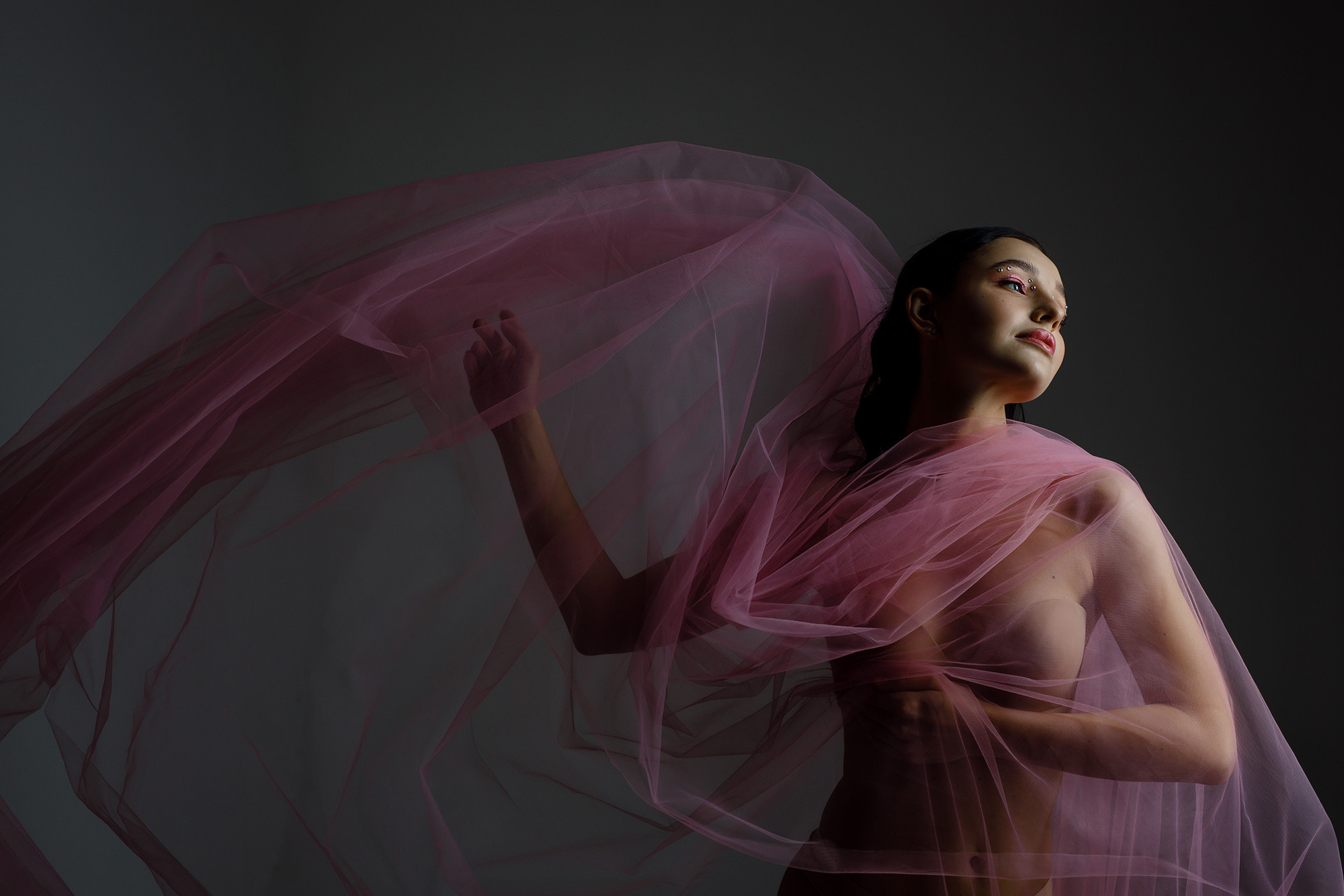 розовый фатин невеста нежная свадебный фотограф