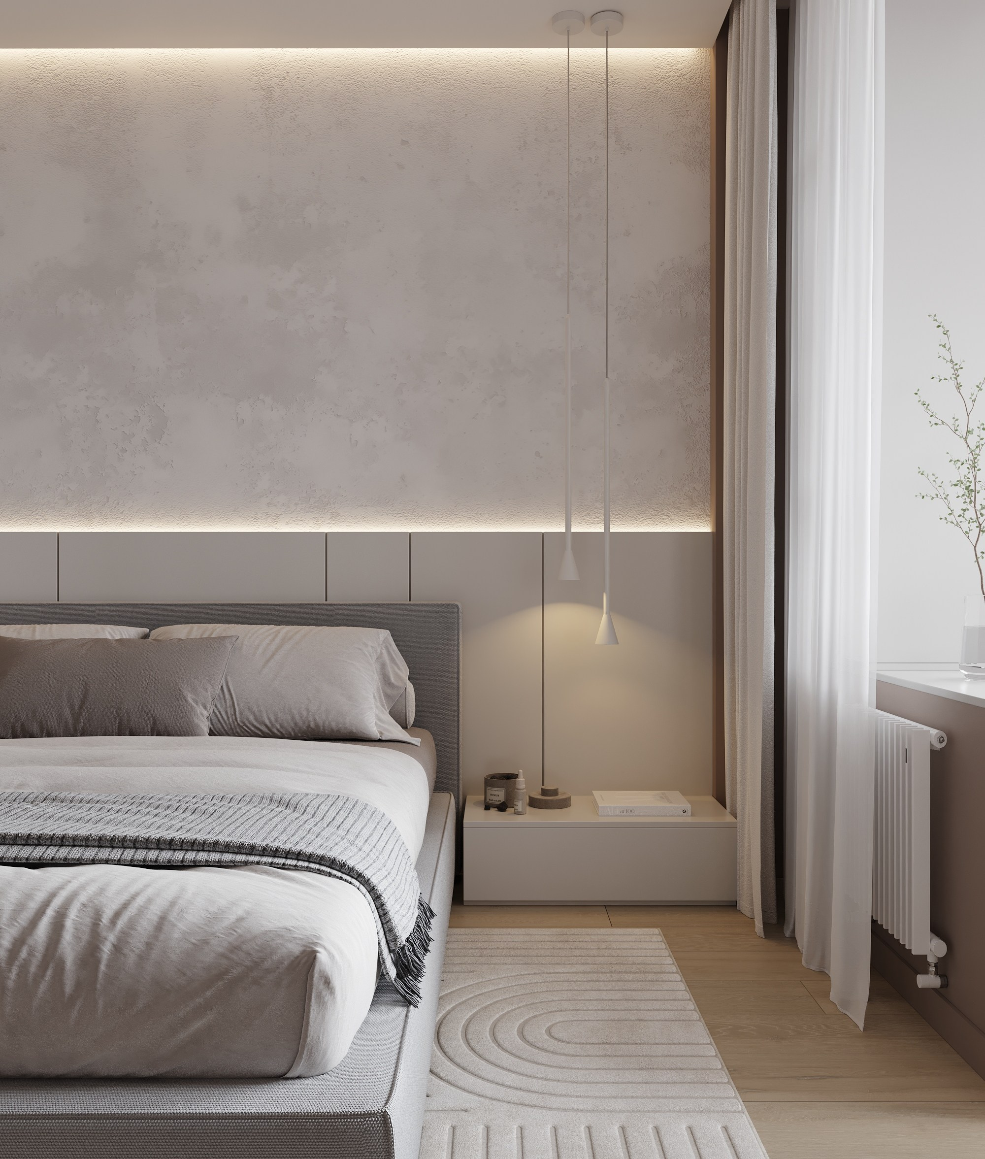 2-я Круговая, 67.3 кв.м. Дизайн интерьера, 3D-визуализация Владивосток