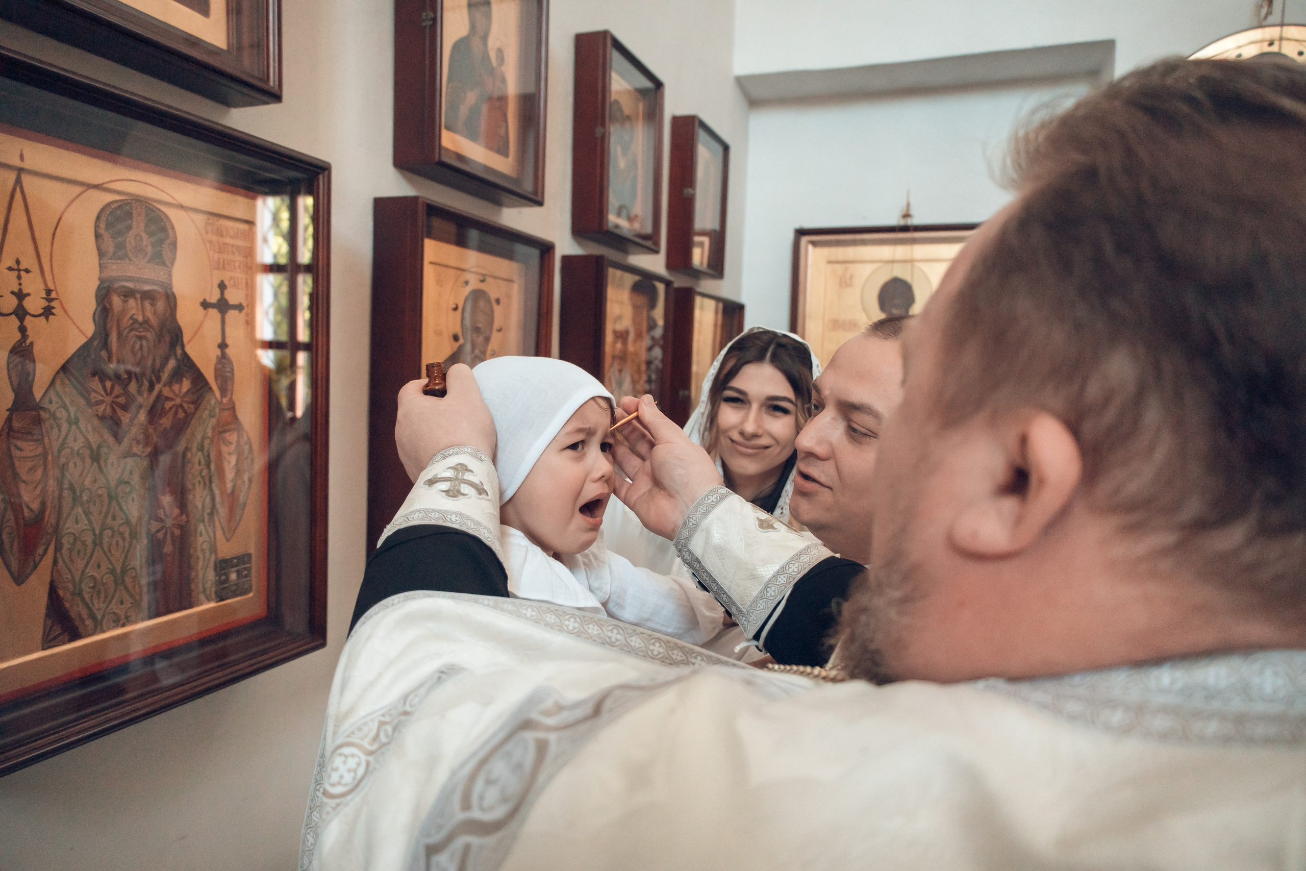 Таинство Крещения Киры. Благовещенская церковь. Семейный фотограф в Рязани и Рязанской области