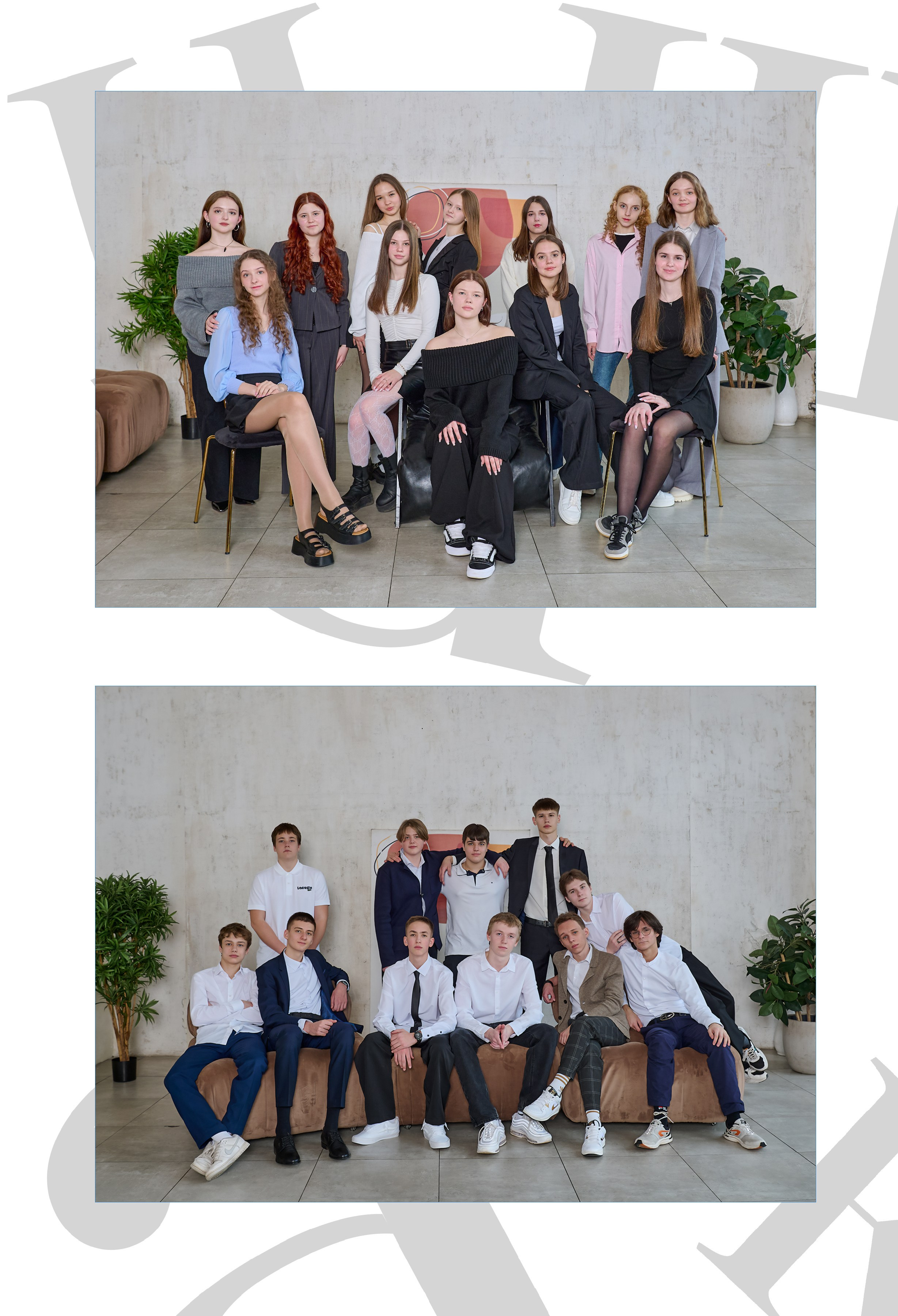 Пример фото выпускников в студии. Детский и семейный фотограф г. Москва Оксана Катаджи