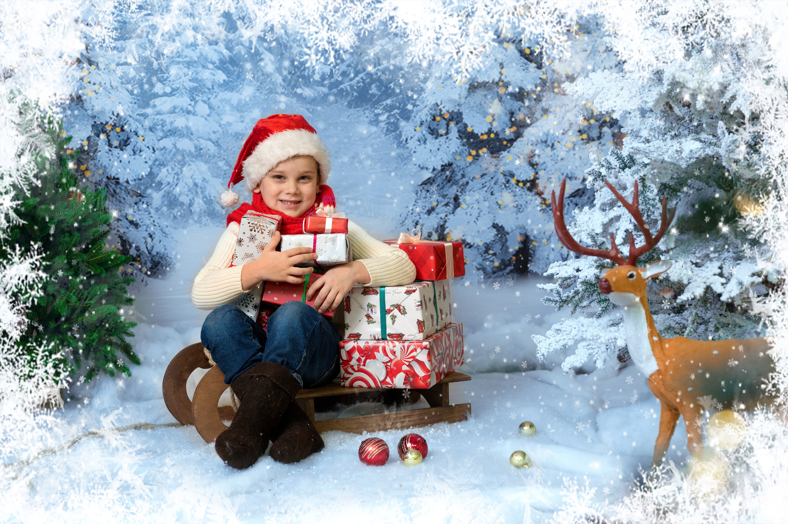 Новый год 2024 «Снежный». Фотограф новорожденных, семейный детский в Тюмени Татьяна Морозова