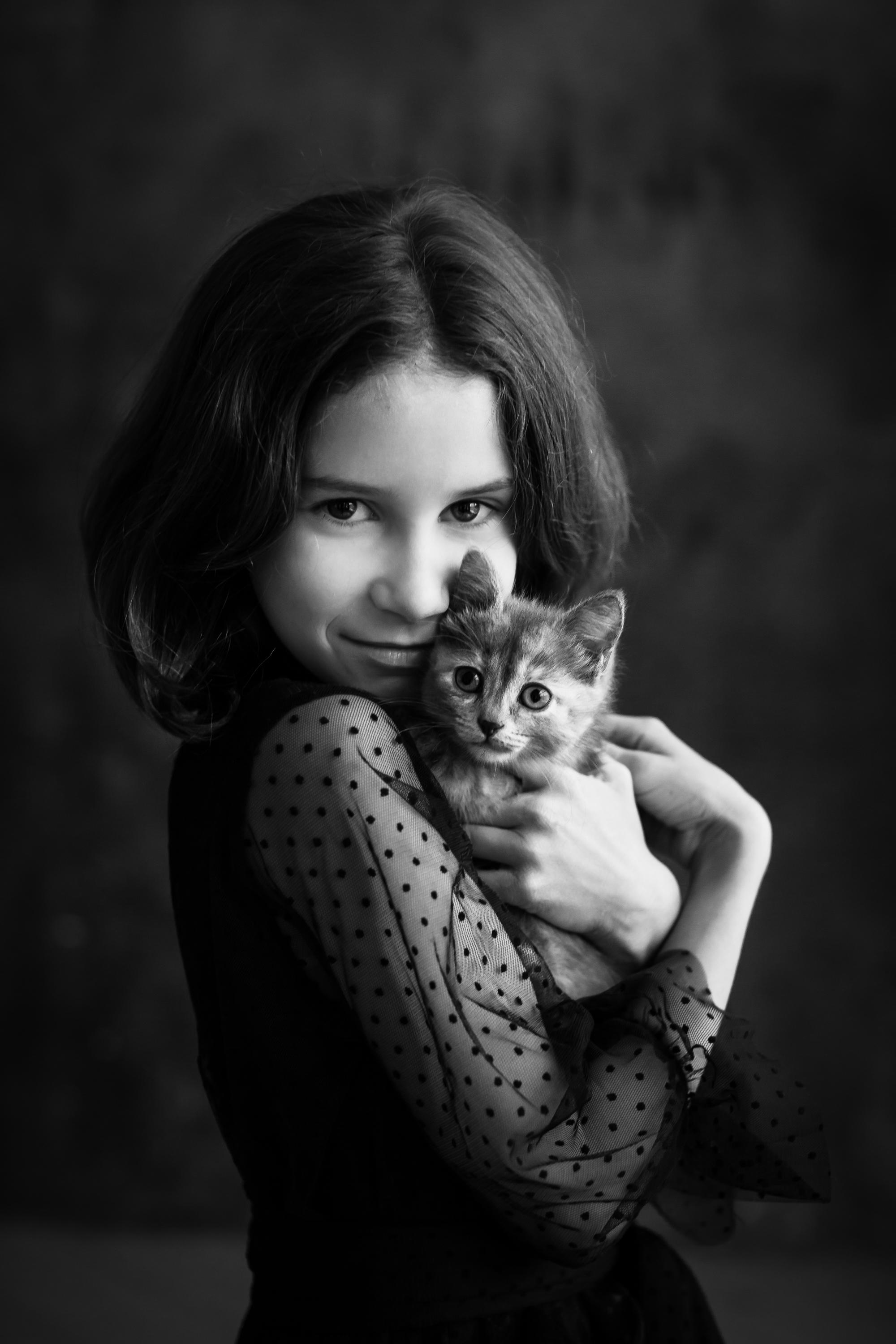 Настя, Веня, Майя и кот. Портретный творческий фотограф в Москве Надя Дудник