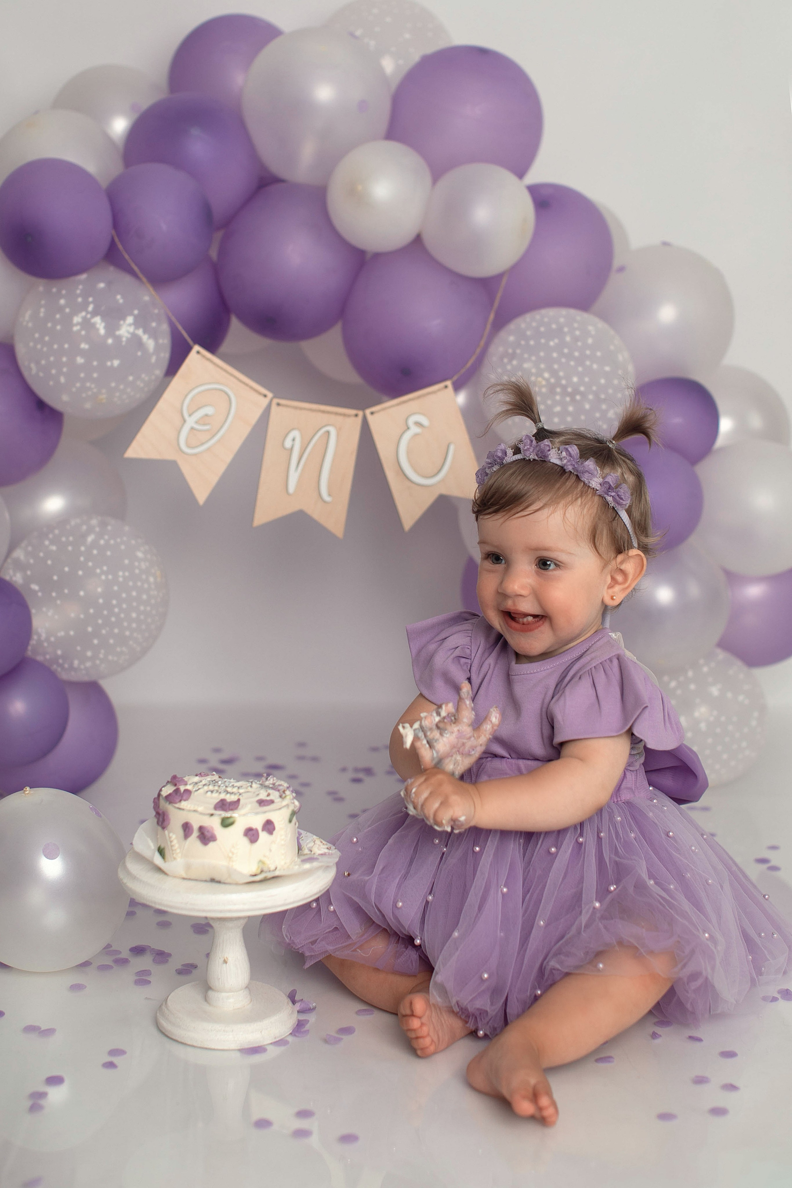 Съемка Первый тортик. Фотограф новорожденных