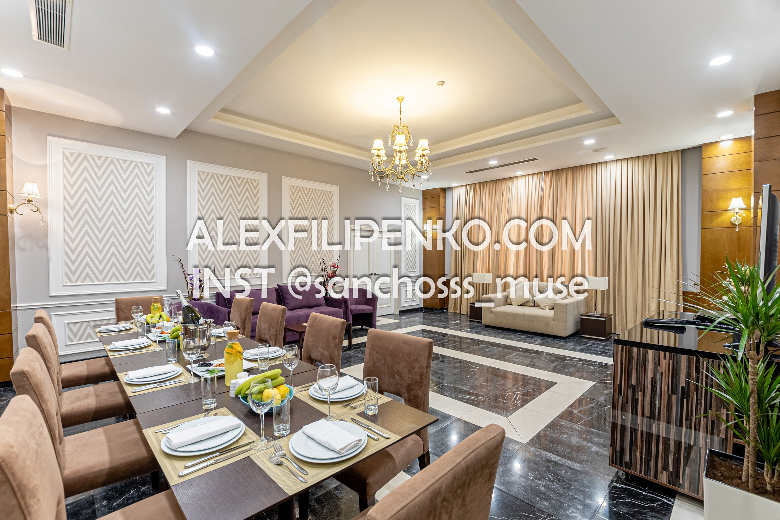 VIP зал Comfort Hotel Astana. Фотограф интерьера недвижимости и архитектуры в Астане