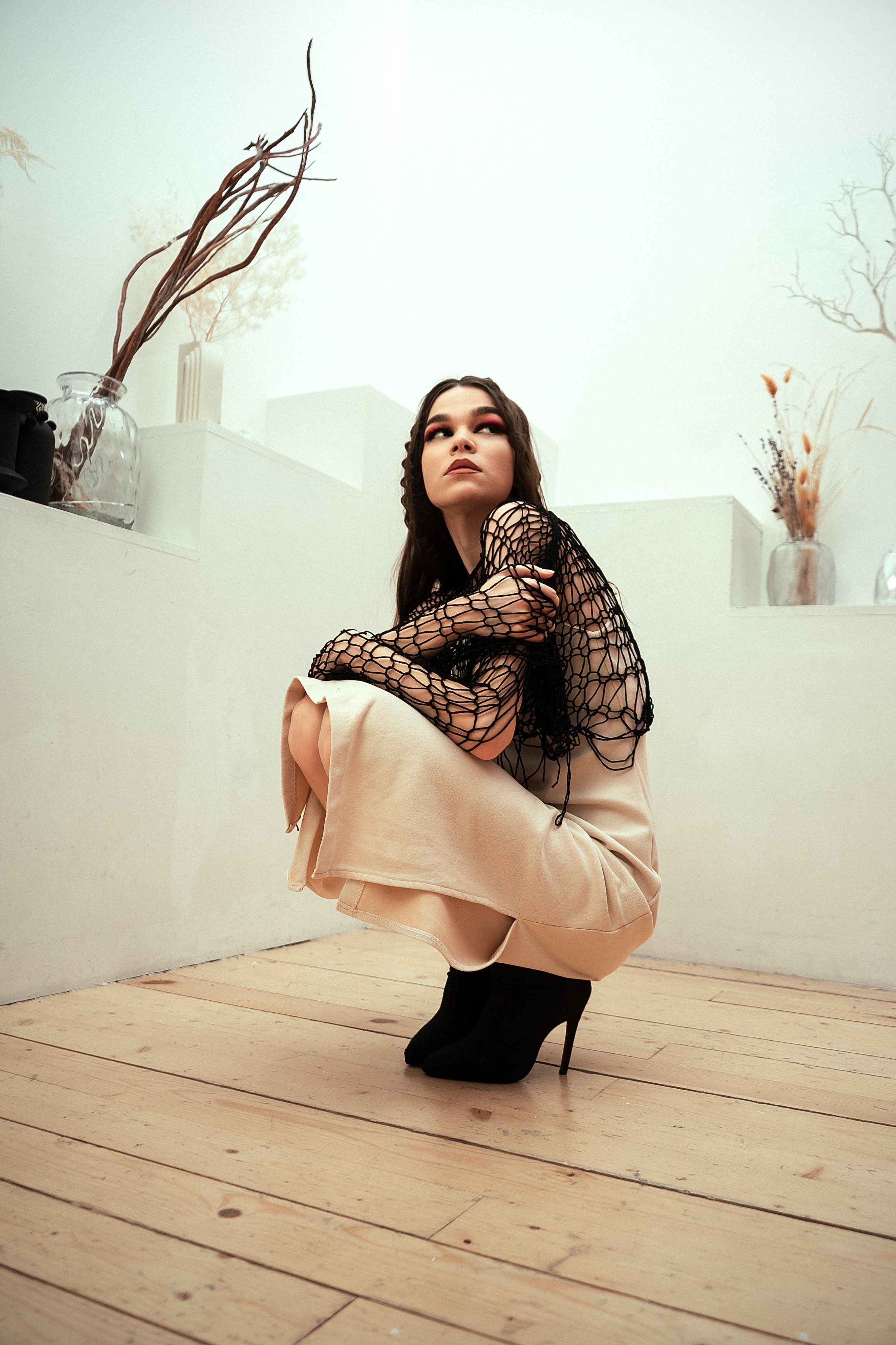 Лена — fashion-съёмка авторской коллекции вязаной одежды. Фотограф Андрей Сокол — Санкт-Петербург/Москва