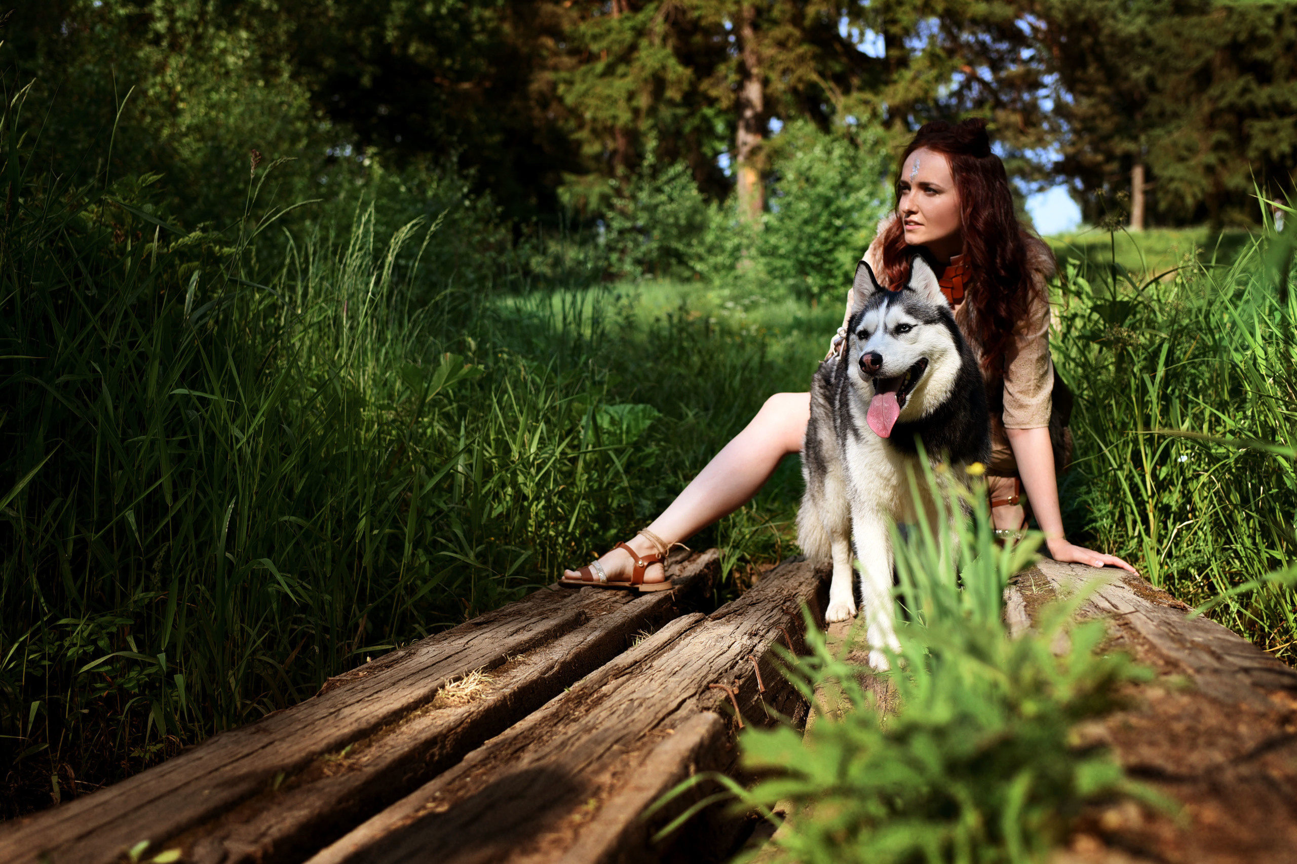 Охотница и волк. Семейный и детский фотограф во Фрязино, Ивантеевке и Щелково Матвеева