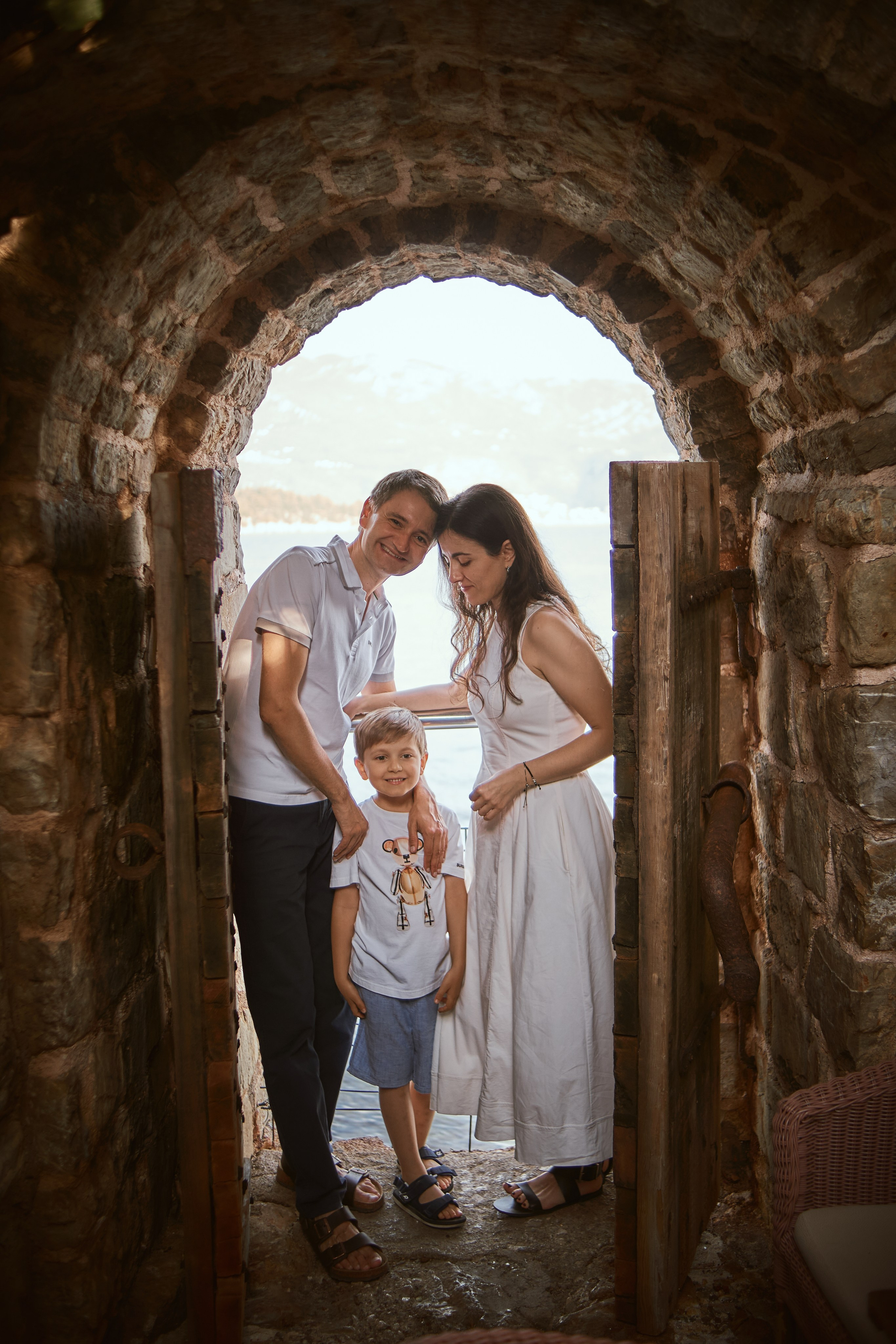 Family Photoshoot in Budva Old Town: Three Generations
