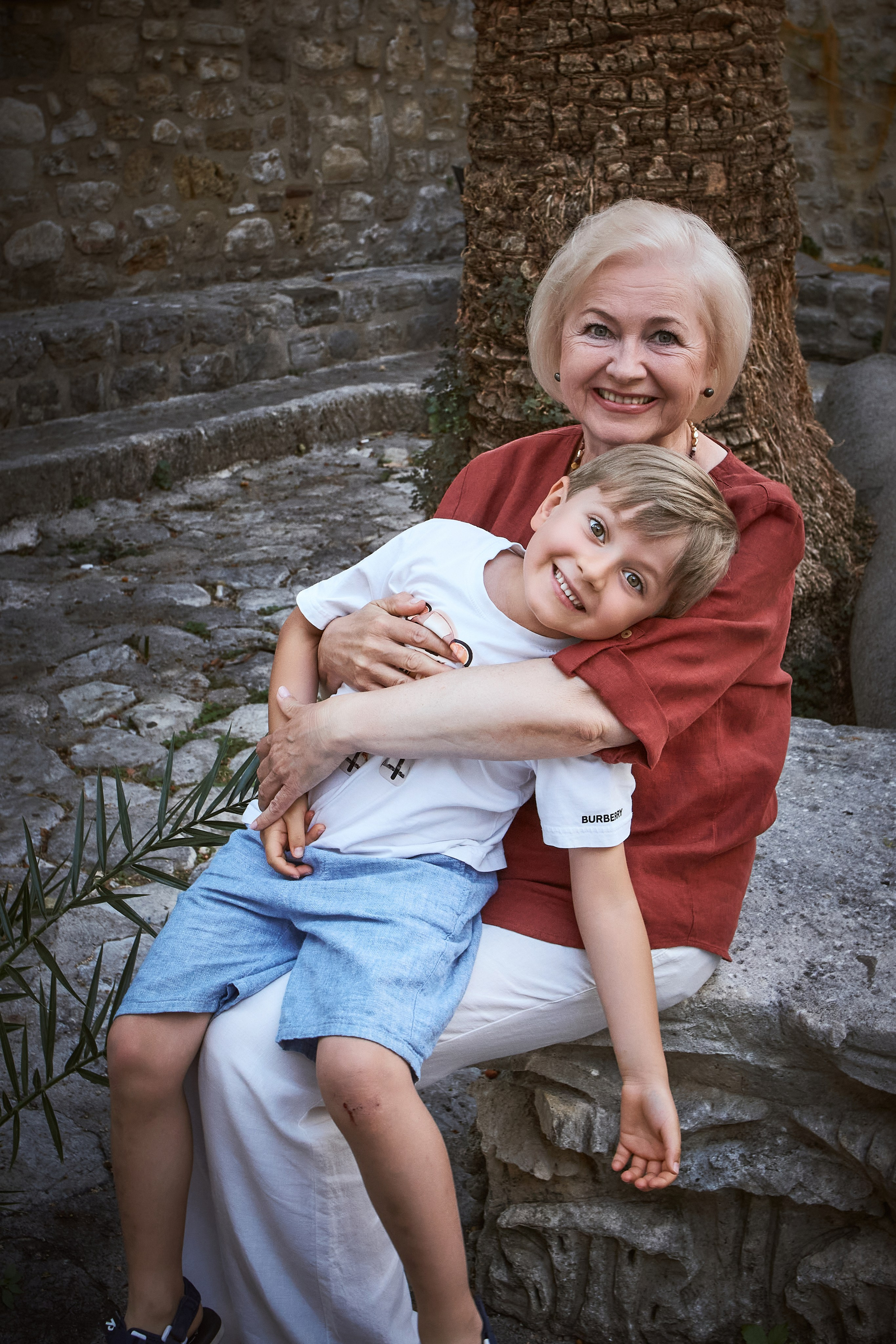 Family Photoshoot in Budva Old Town: Three Generations