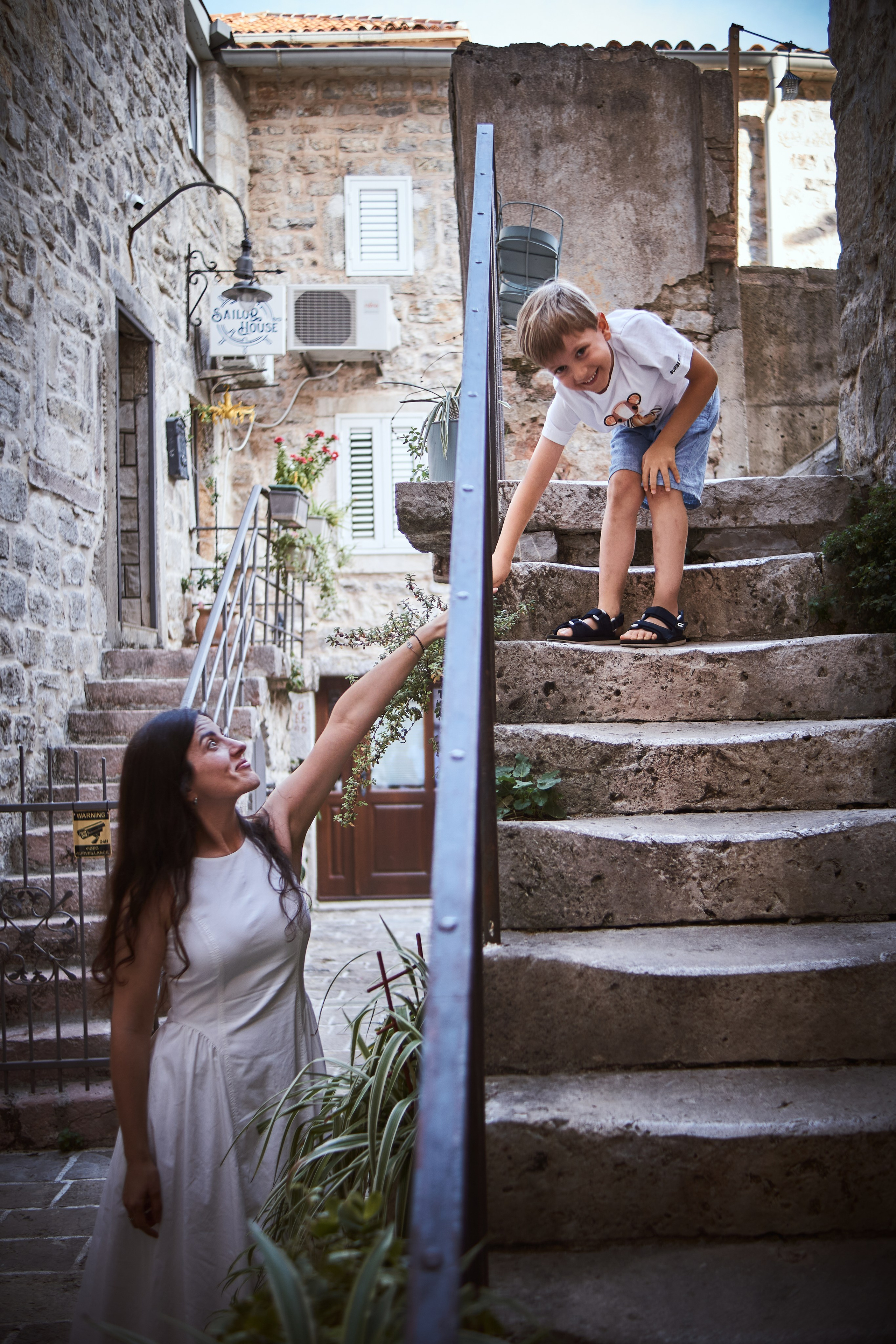 Family Photoshoot in Budva Old Town: Three Generations