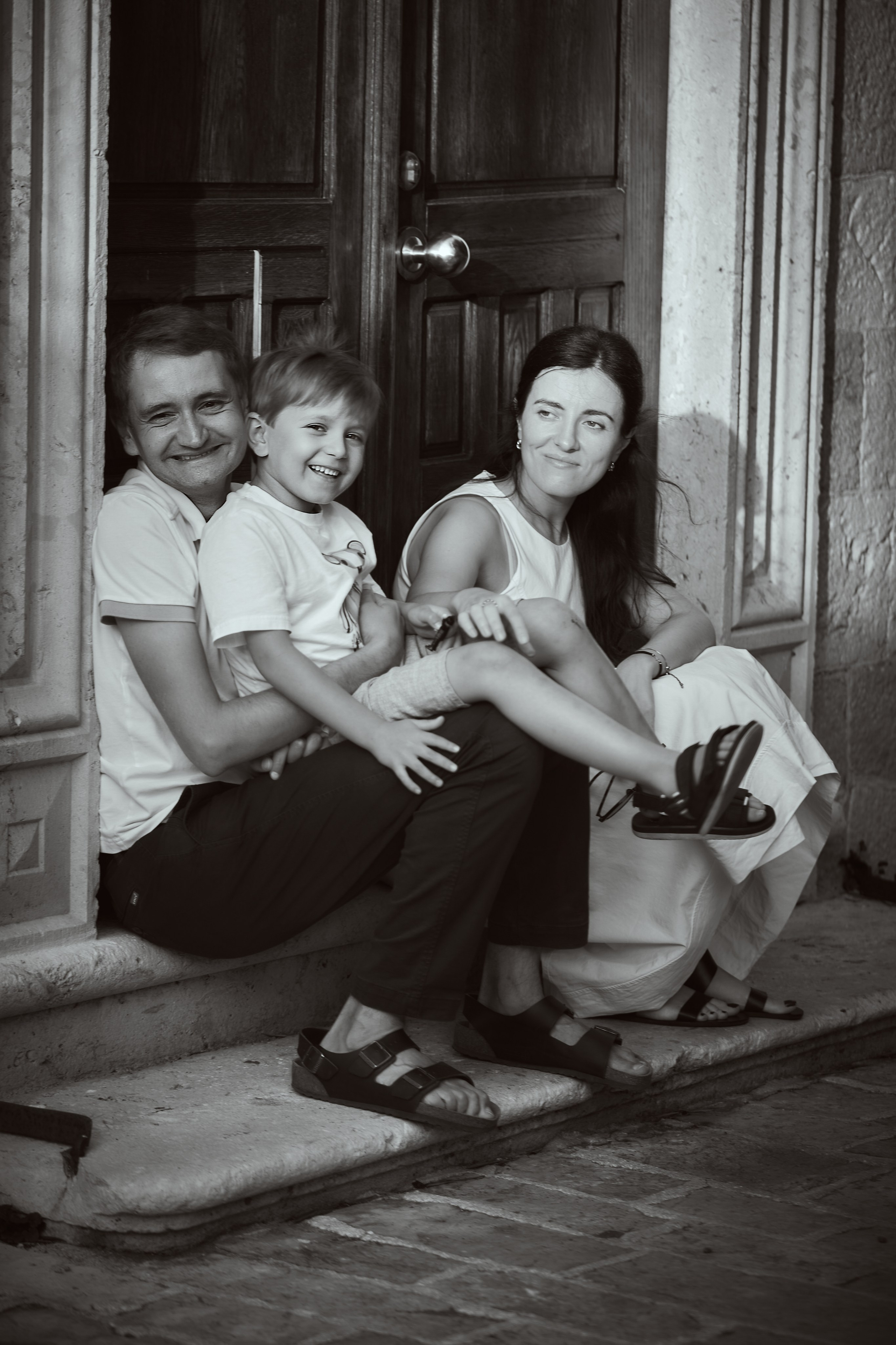 Family Photoshoot in Budva Old Town: Three Generations