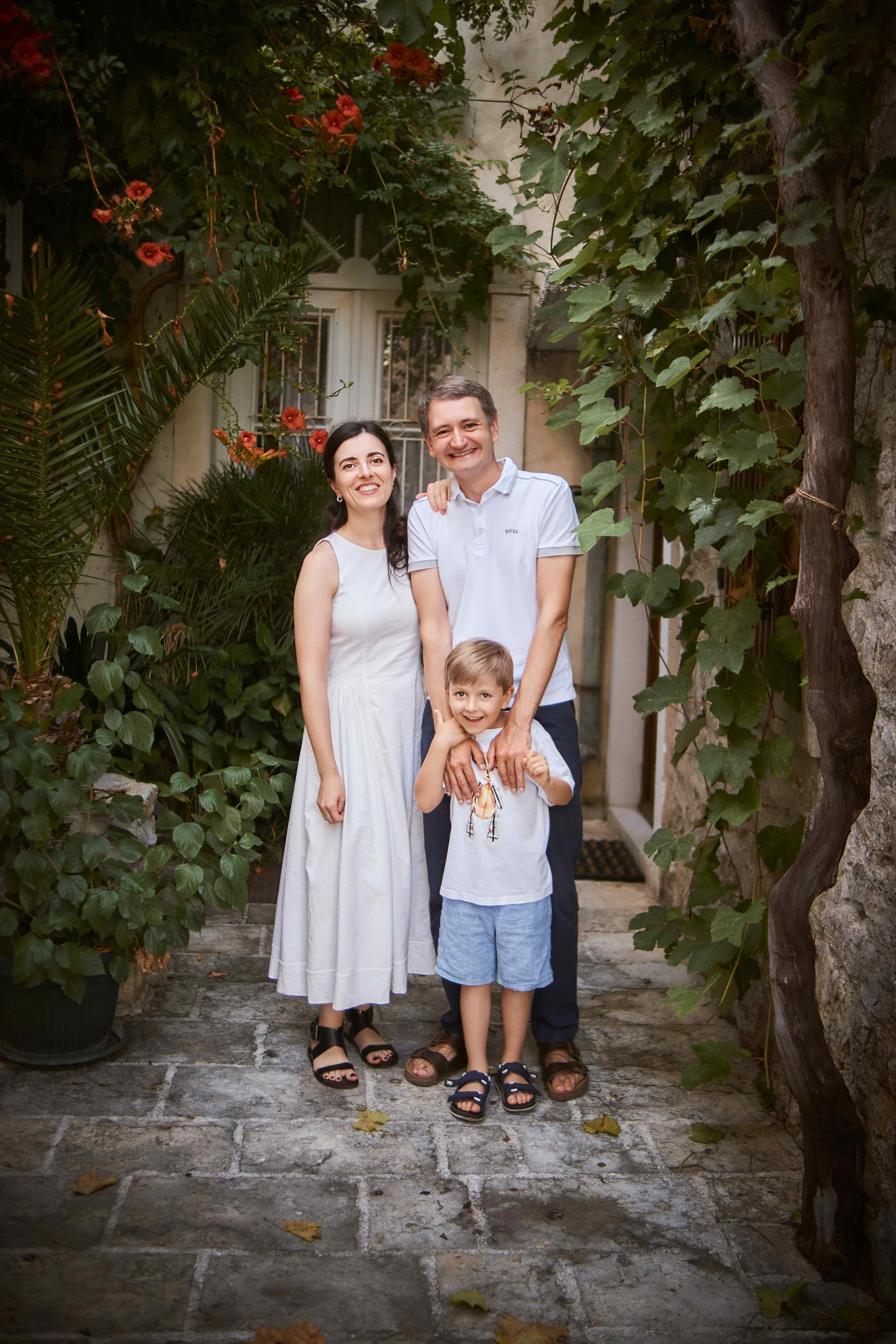 Family Photoshoot in Budva Old Town: Three Generations