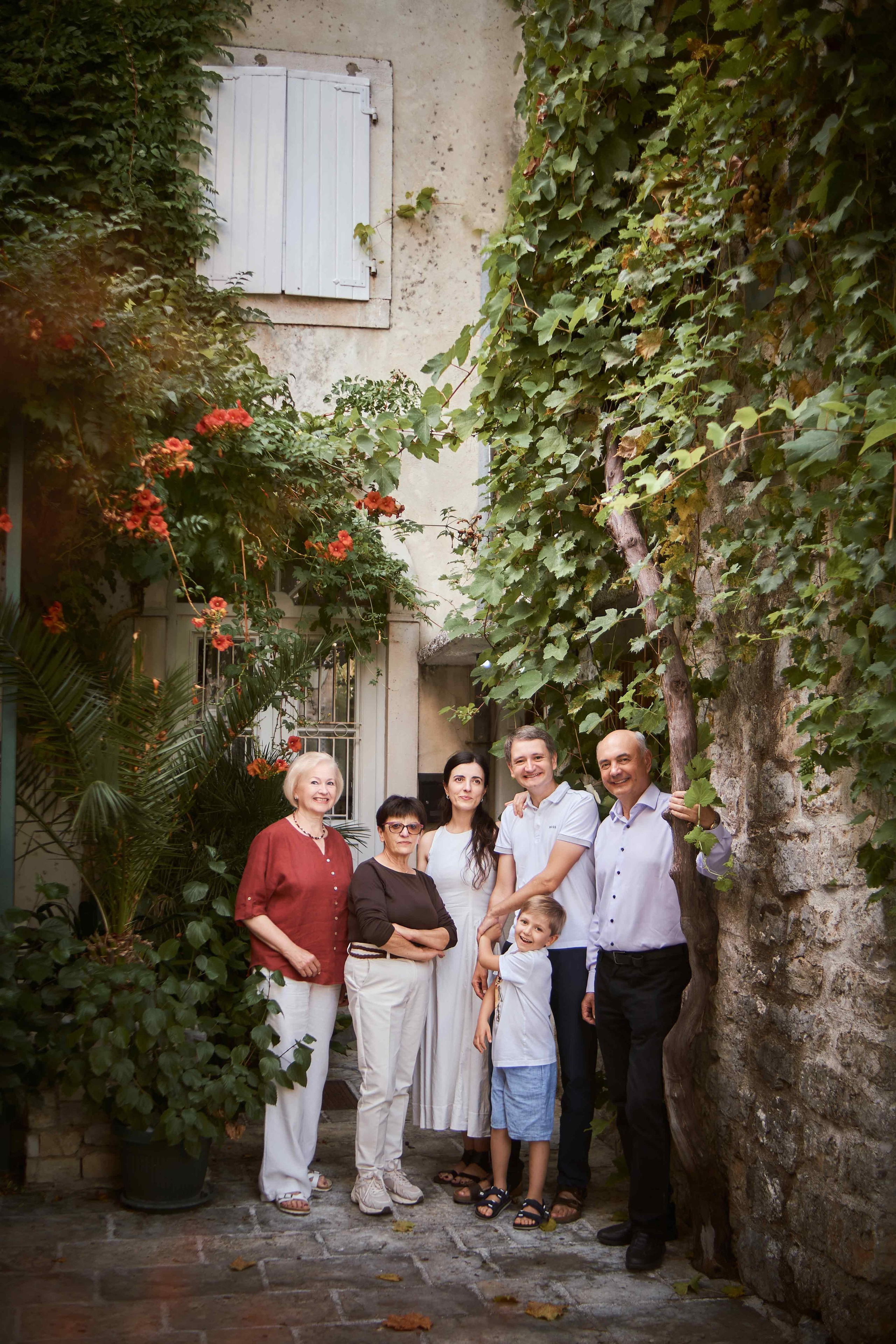 Family Photoshoot in Budva Old Town: Three Generations