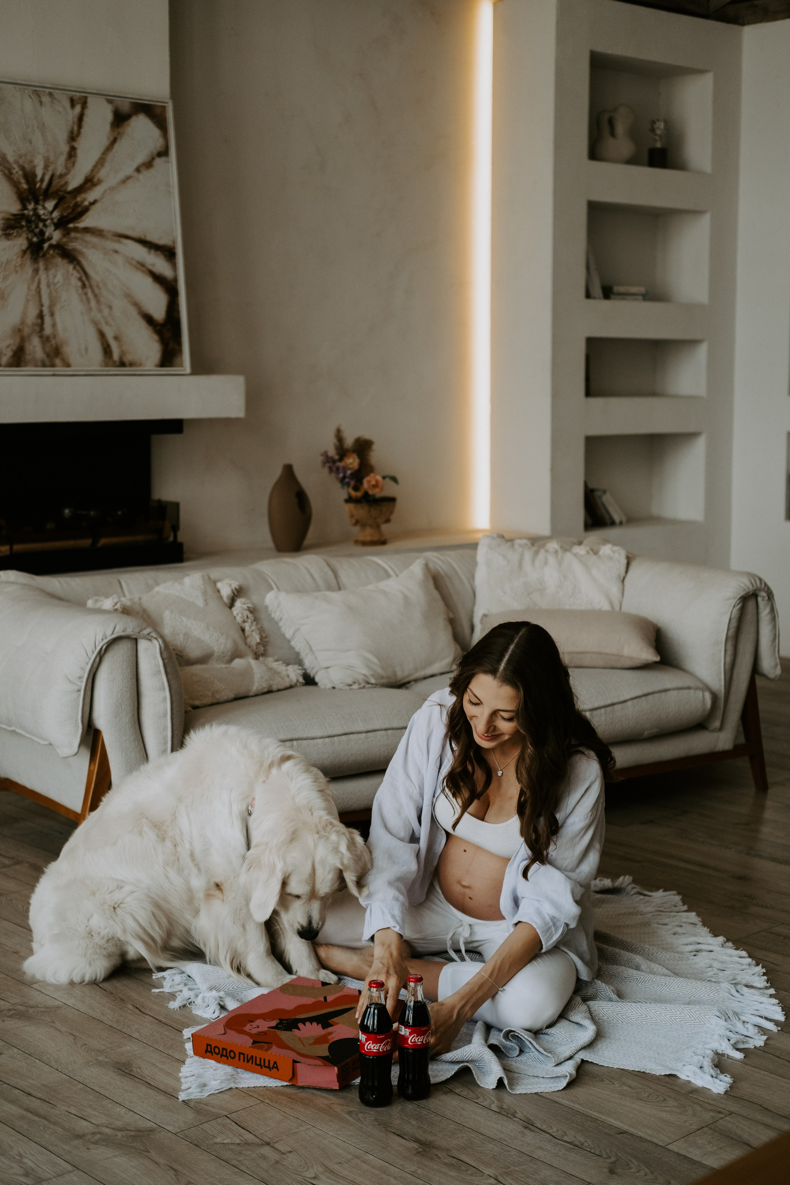 Фотосессия беременности с собакой. Семейный фотограф в Москве Кристина Маркос