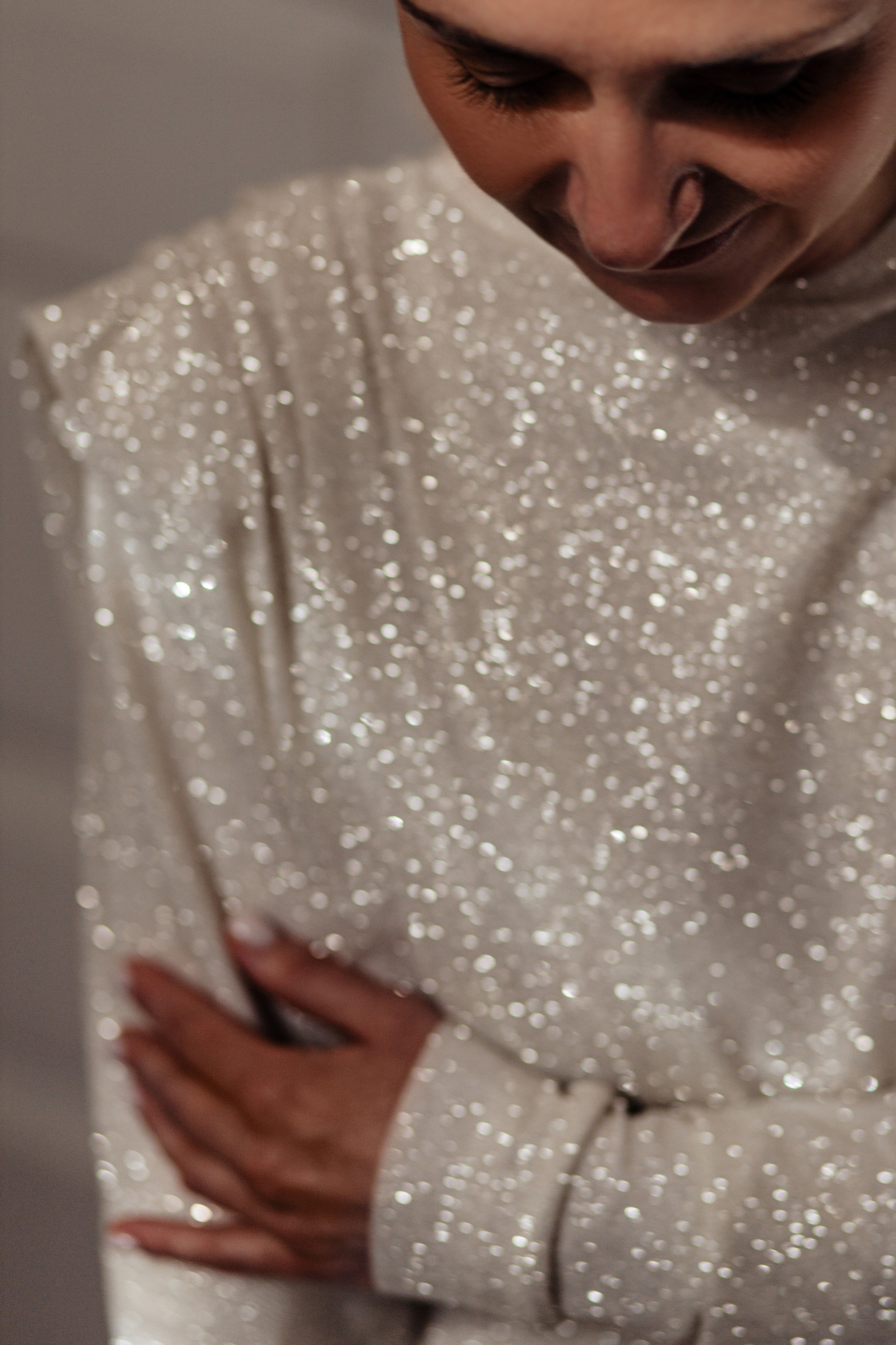 свадебное платье с блестками