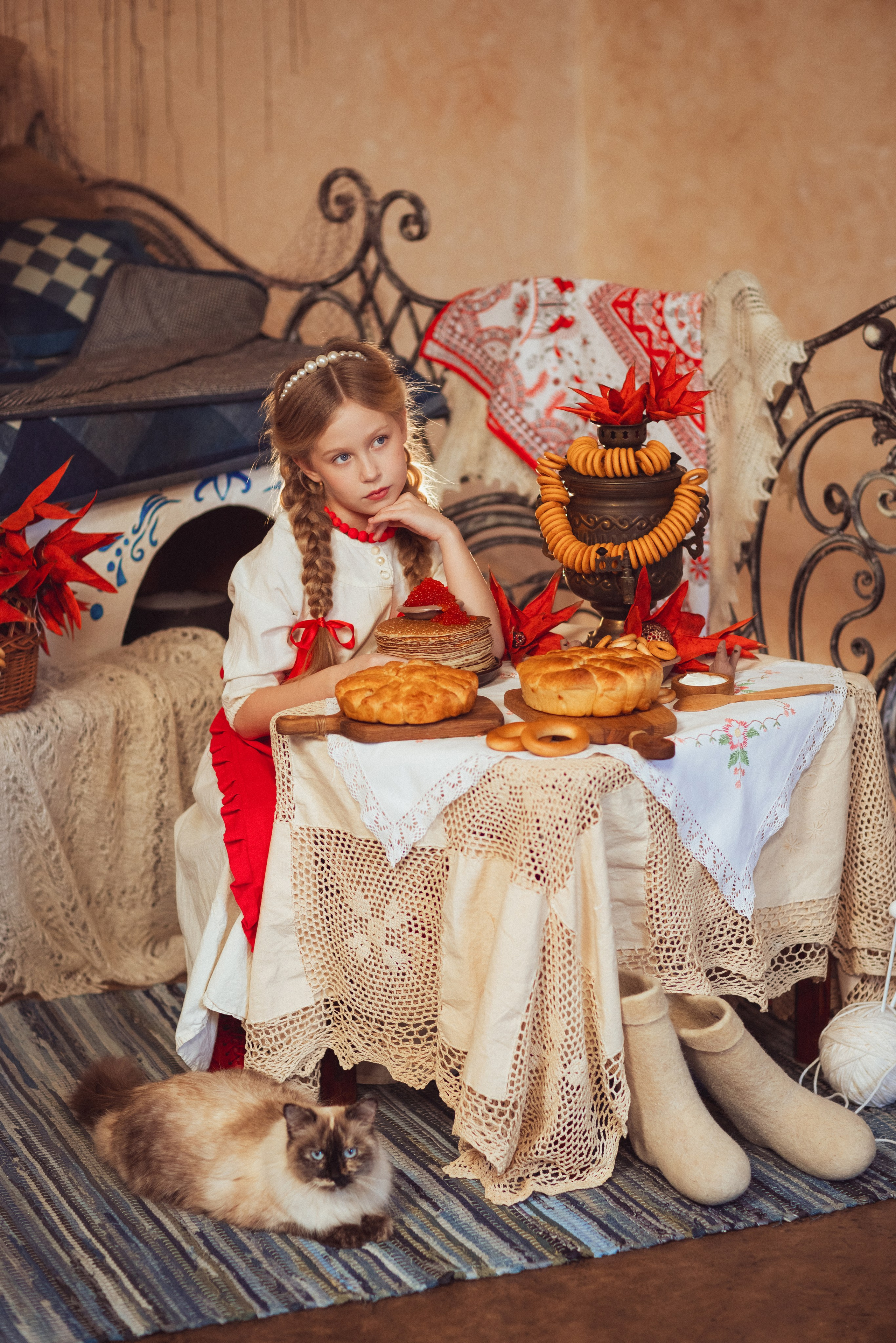 Фотосессия в русском стиле. Фотопроект"Масленица» в фотостудии Эль, город Краснодар. Семейный и детский фотограф в Краснодаре Анна Трашкова