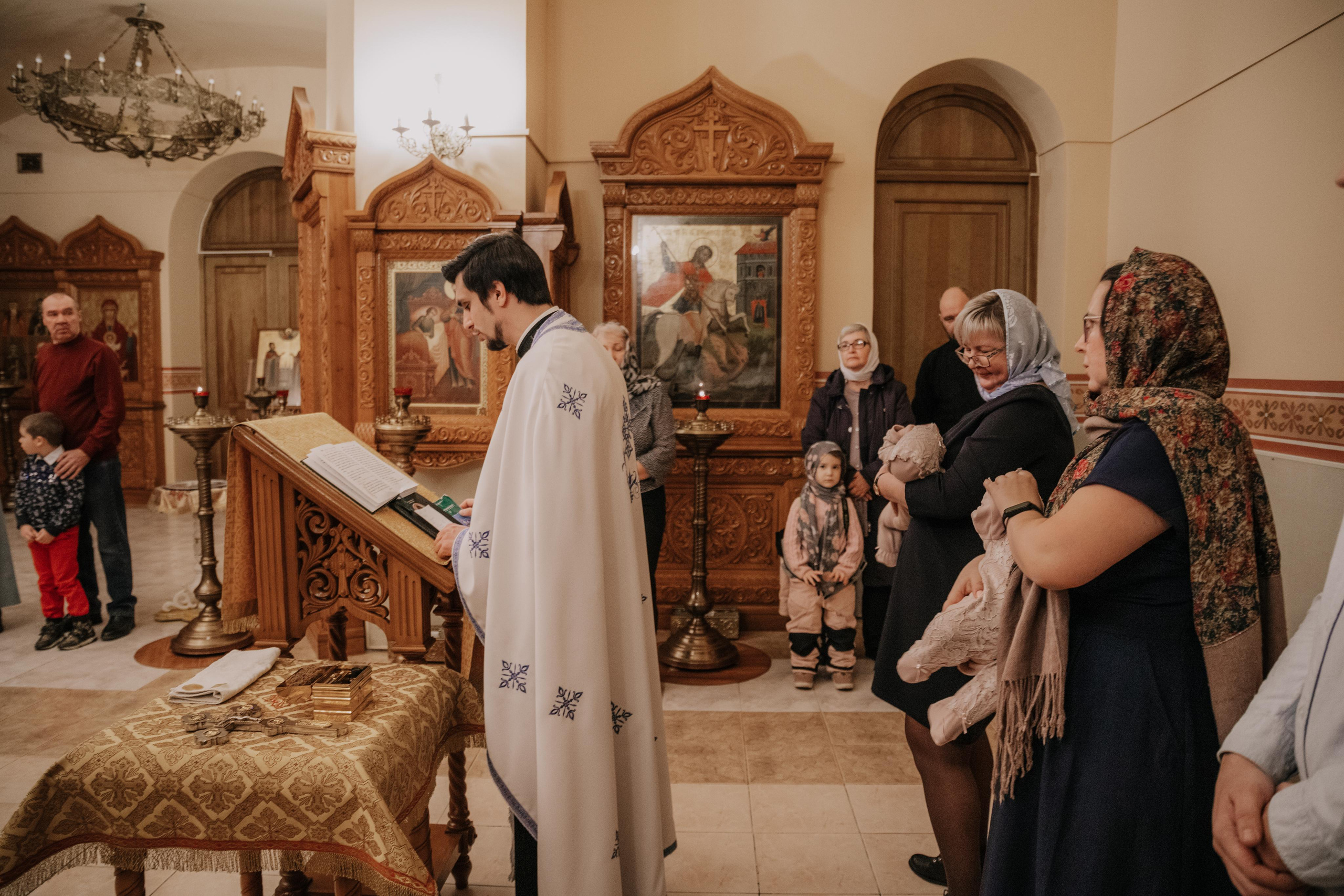 Таинство крещения София и Полина (Георгиевский храм Видное). Семейный и свадебный фотограф Видное Москва Екатерина Пятова