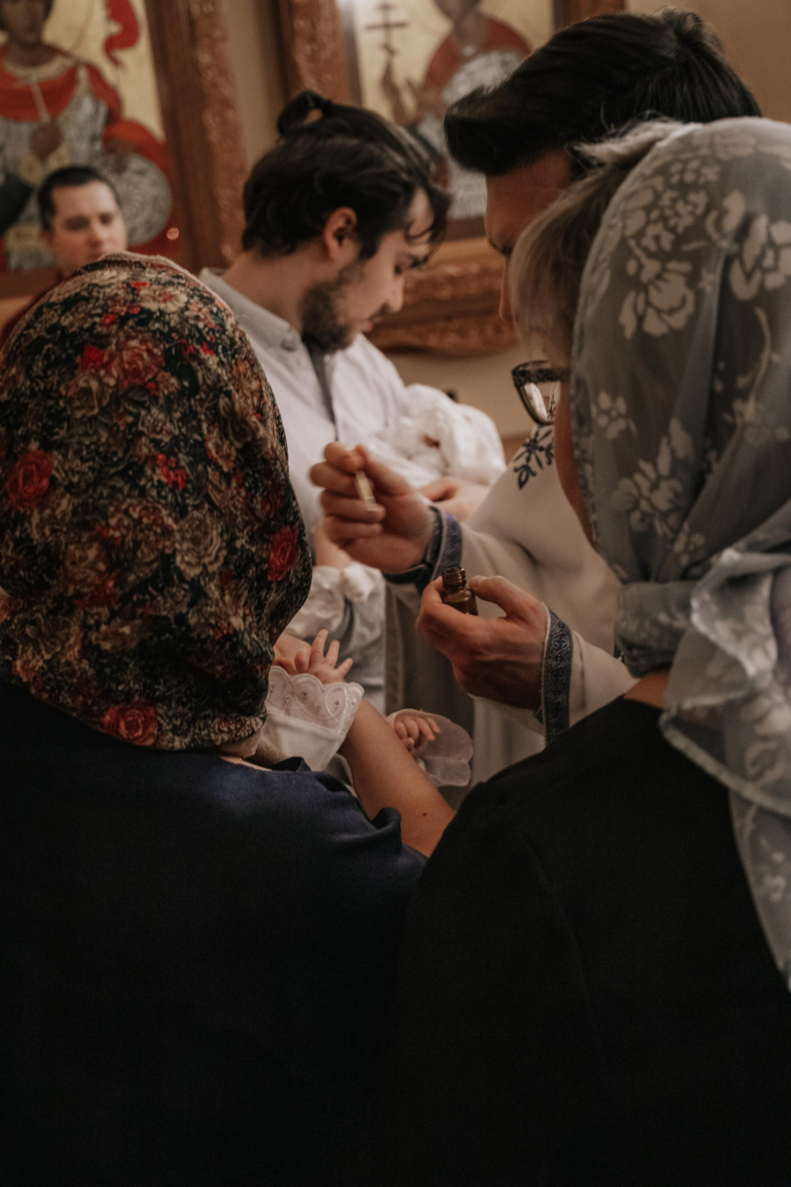 Таинство крещения София и Полина (Георгиевский храм Видное). Семейный и свадебный фотограф Видное Москва Екатерина Пятова