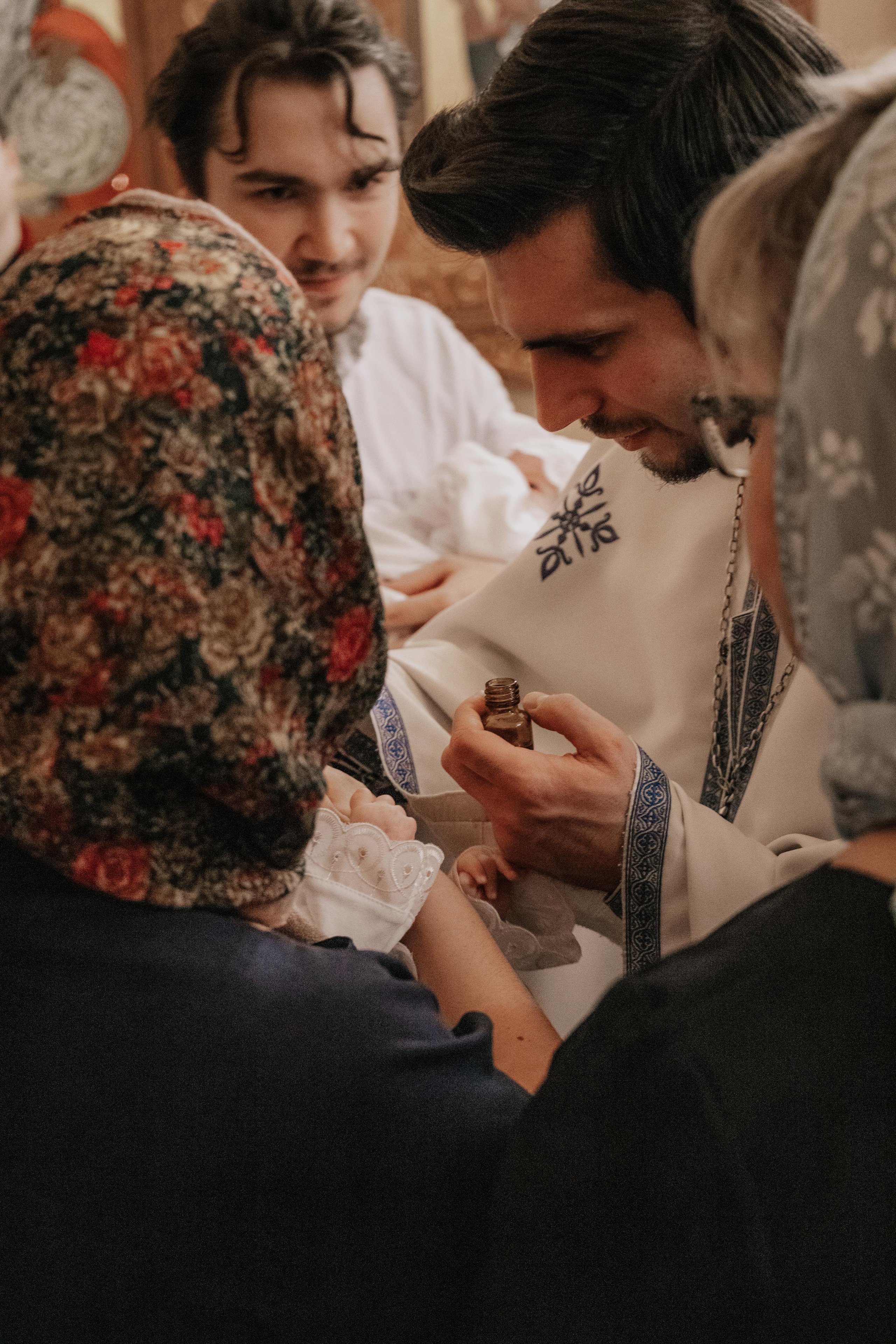 Таинство крещения София и Полина (Георгиевский храм Видное). Семейный и свадебный фотограф Видное Москва Екатерина Пятова