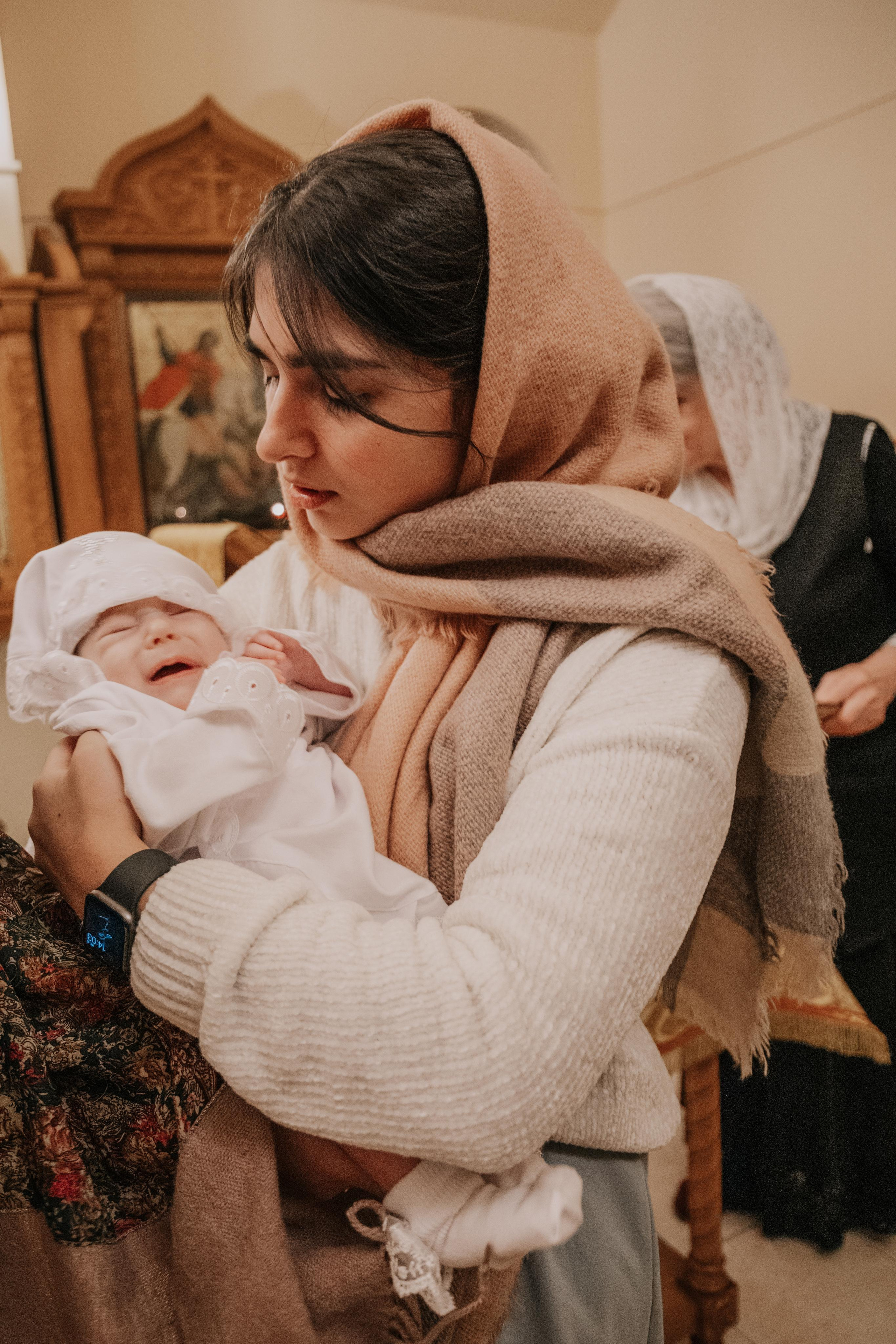 Таинство крещения София и Полина (Георгиевский храм Видное). Семейный и свадебный фотограф Видное Москва Екатерина Пятова