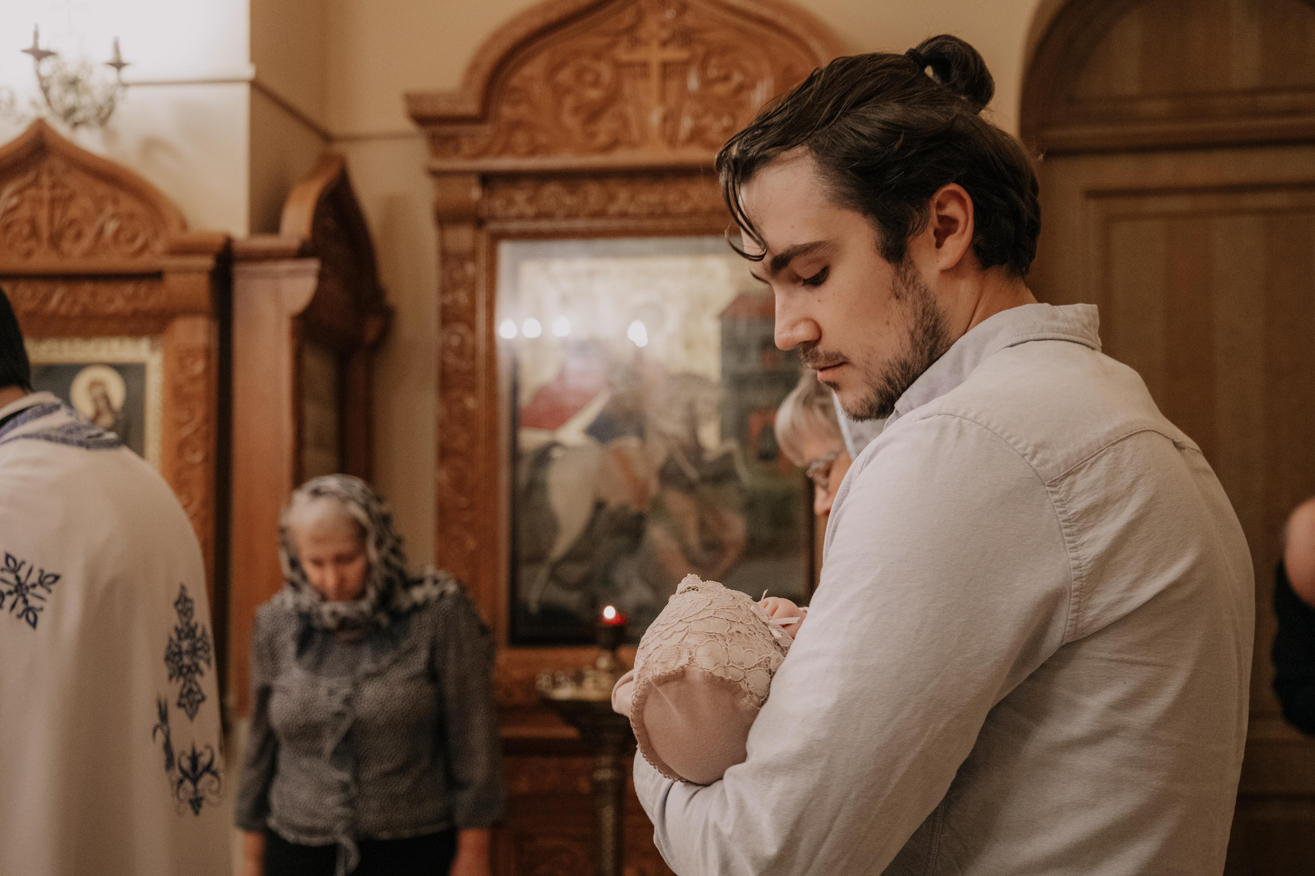 Таинство крещения София и Полина (Георгиевский храм Видное). Семейный и свадебный фотограф Видное Москва Екатерина Пятова