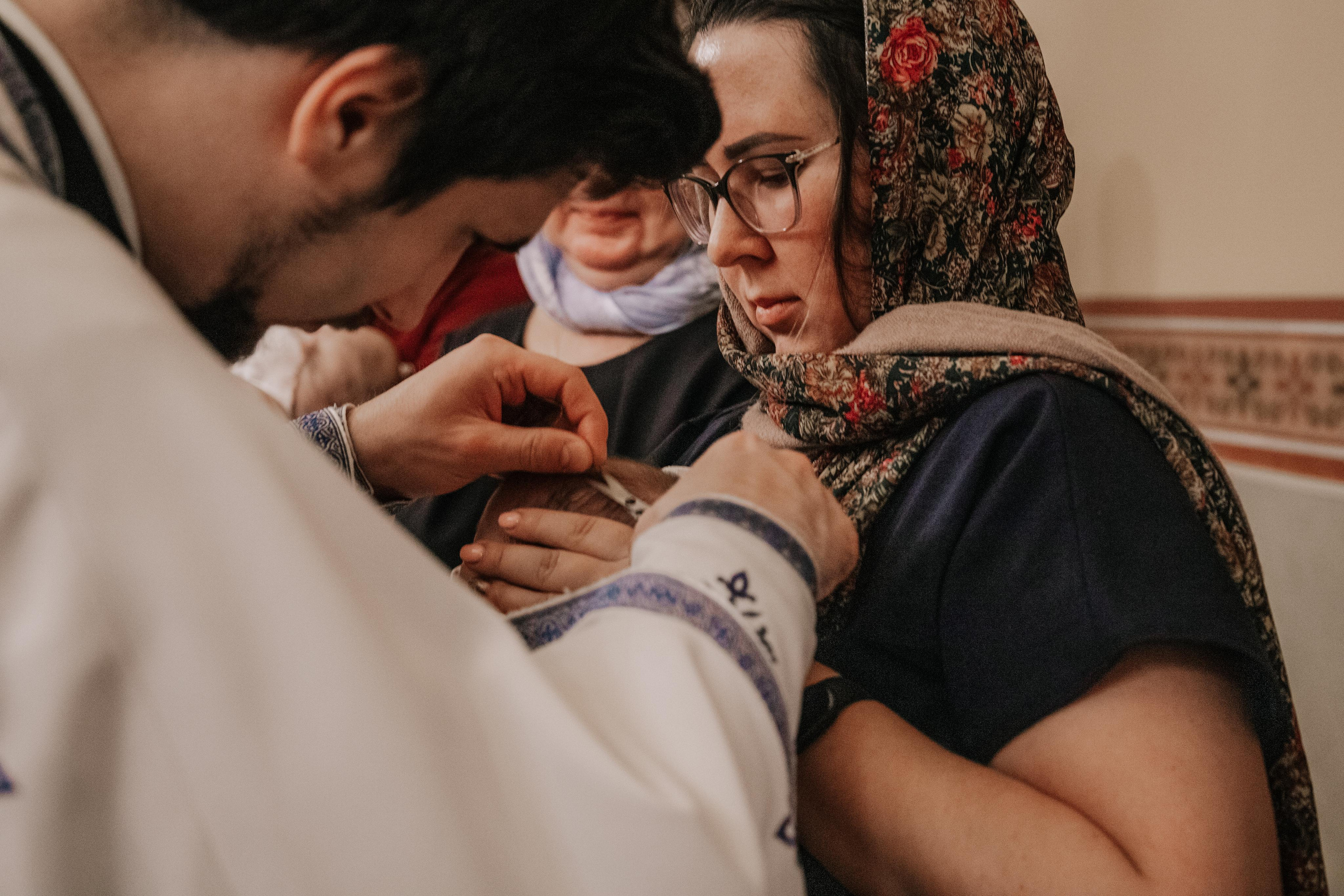 Таинство крещения София и Полина (Георгиевский храм Видное). Семейный и свадебный фотограф Видное Москва Екатерина Пятова