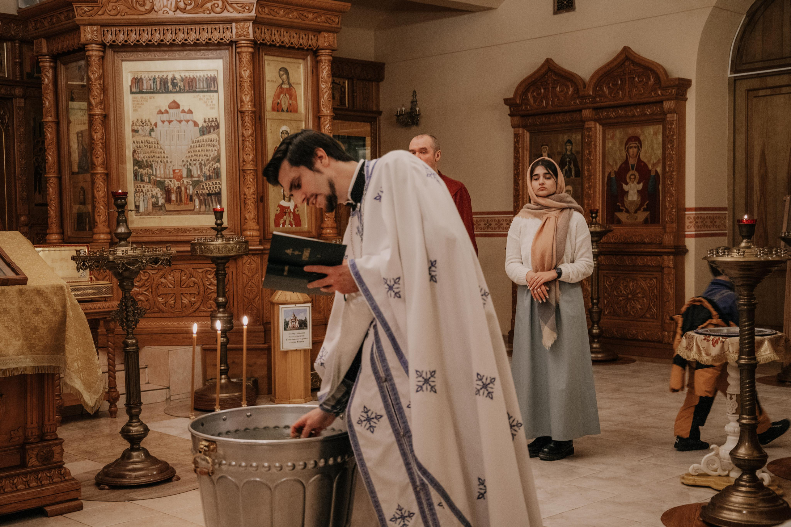 Таинство крещения София и Полина (Георгиевский храм Видное). Семейный и свадебный фотограф Видное Москва Екатерина Пятова