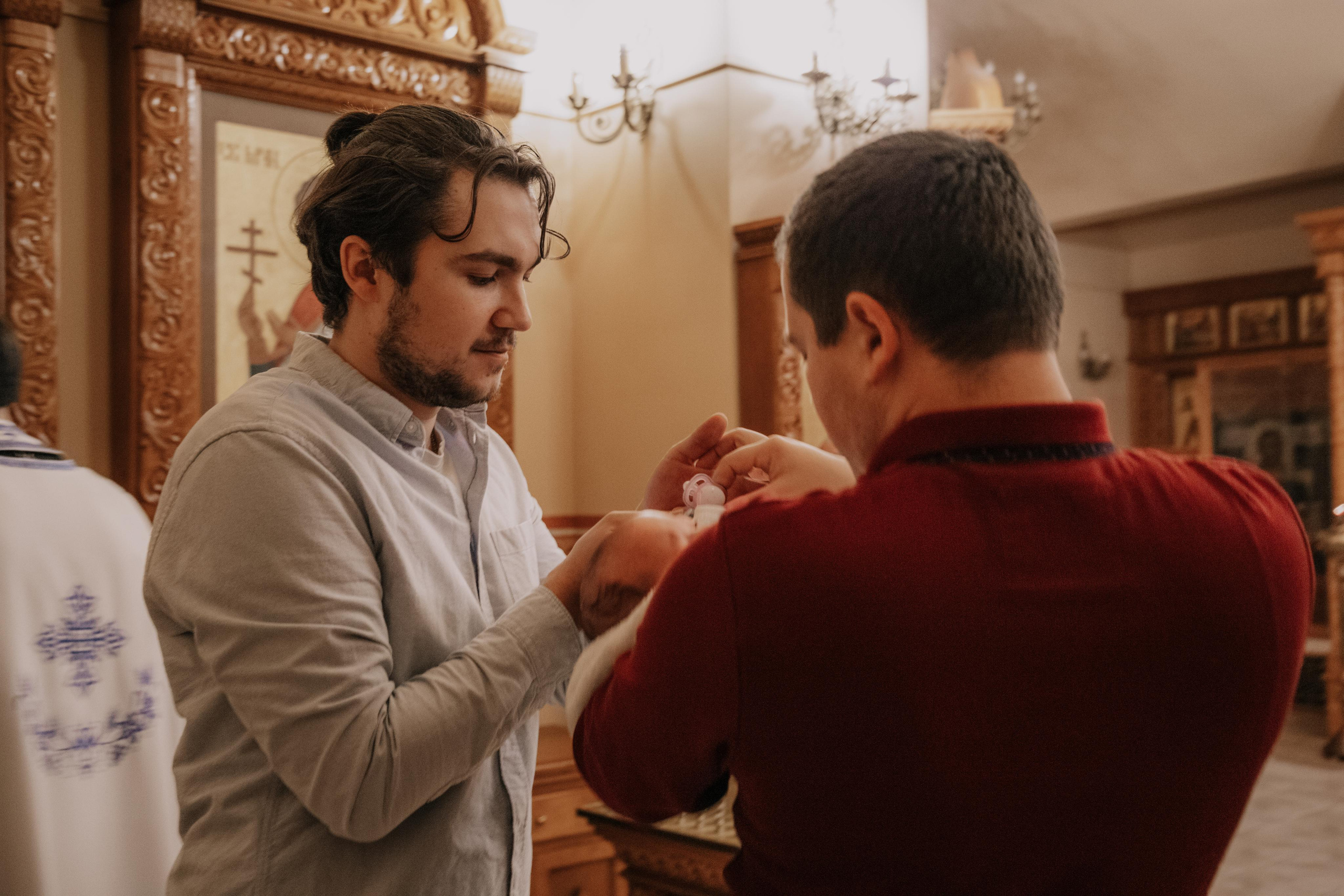 Таинство крещения София и Полина (Георгиевский храм Видное). Семейный и свадебный фотограф Видное Москва Екатерина Пятова