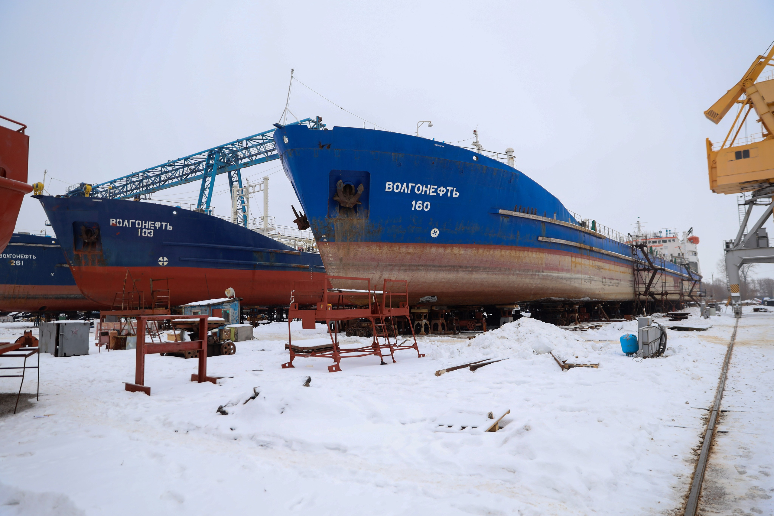 ЗАО нефтефлот Зимние фото + закаладка киля Судна. Фотограф в Самаре Максим Тырин