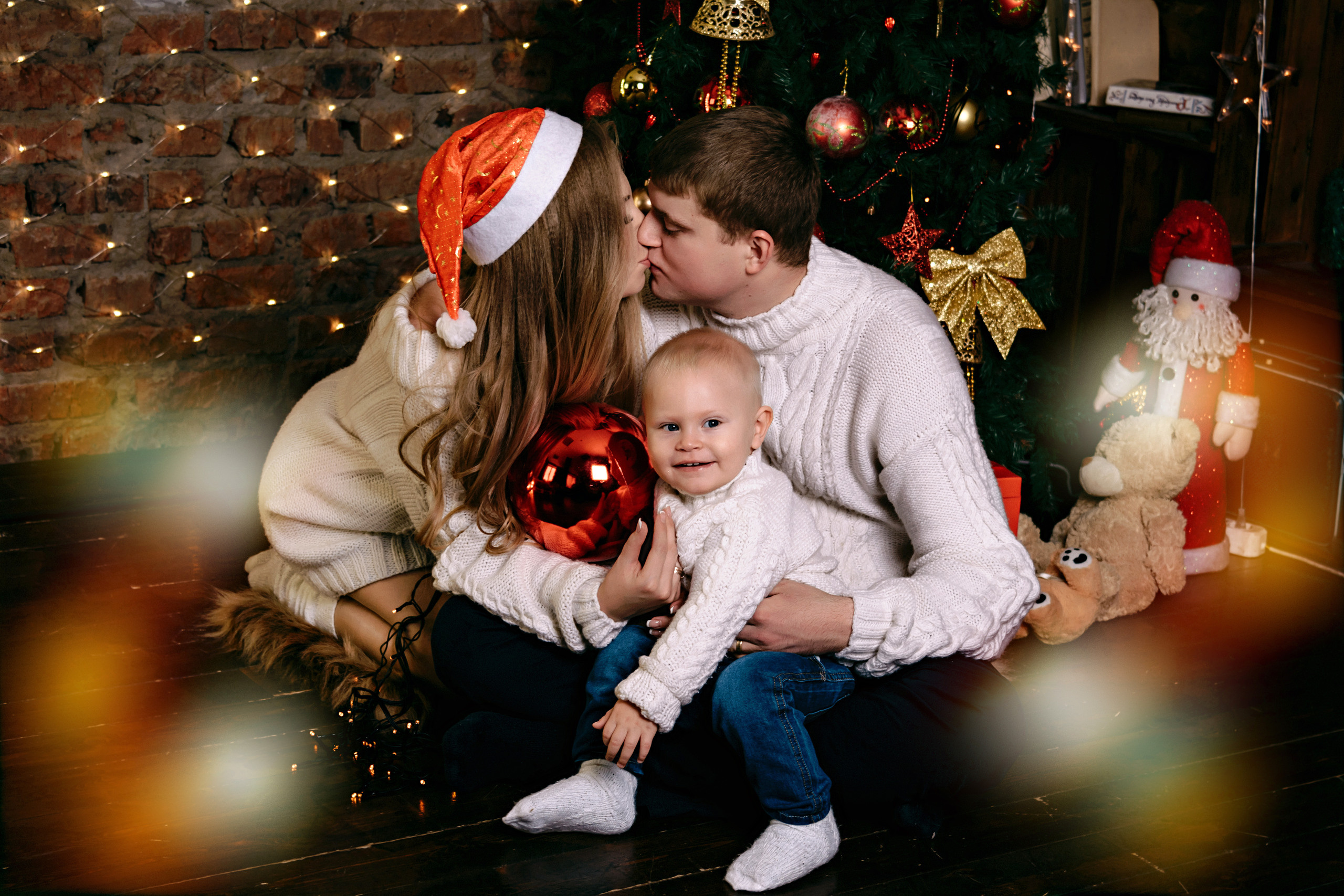 Семейная новогодняя фотосессия Алены, Дмитрия и Егора. Свадебный и семейный фотограф в г. Краснодар Екатерина Зверева