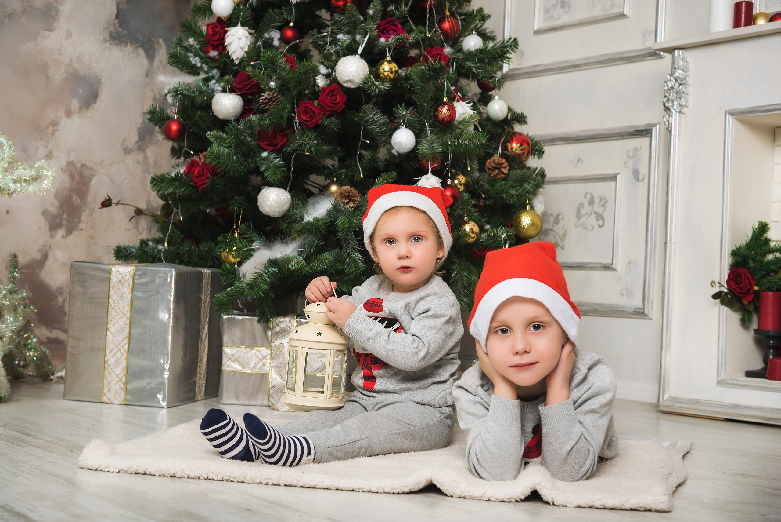 Новогодняя фотосессия Ольги, Дмитрия, Дарины и Артемия. Свадебный и семейный фотограф в г. Краснодар Екатерина Зверева