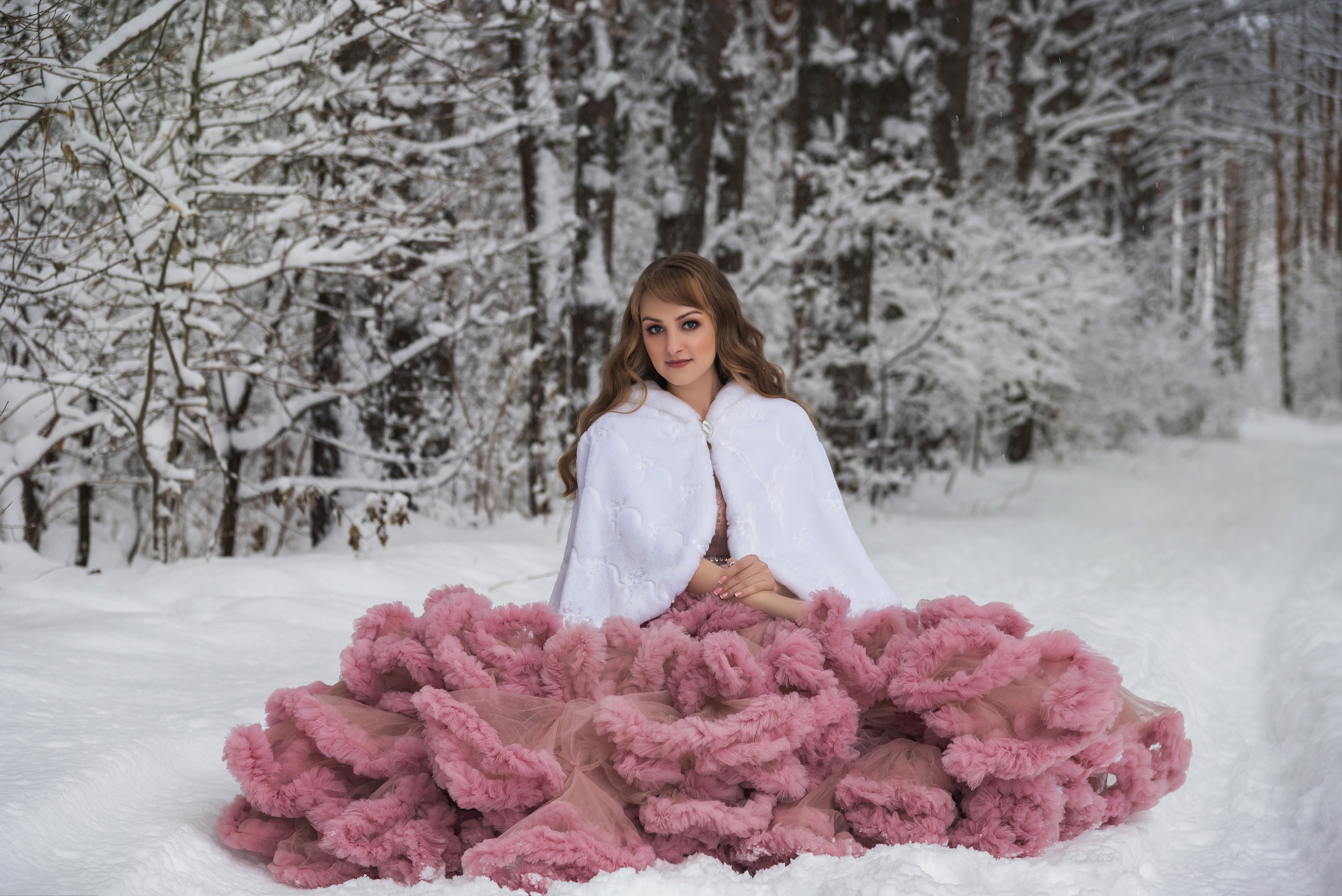 Зимняя фотосессия для Анюты c хаски Тайной и Ютой. Свадебный и семейный фотограф в г. Краснодар Екатерина Зверева